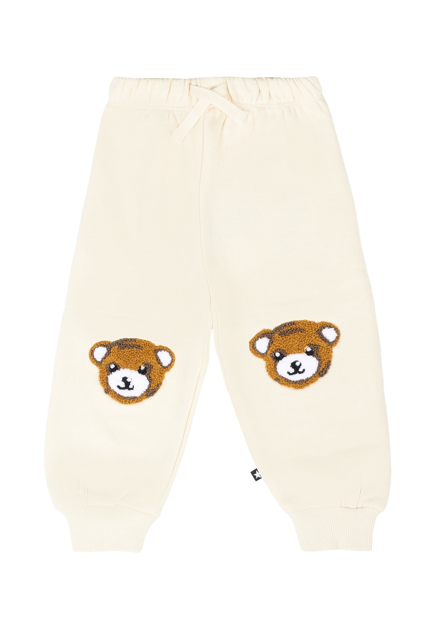 Molo Blue Trousers For Babykids With Bear In White