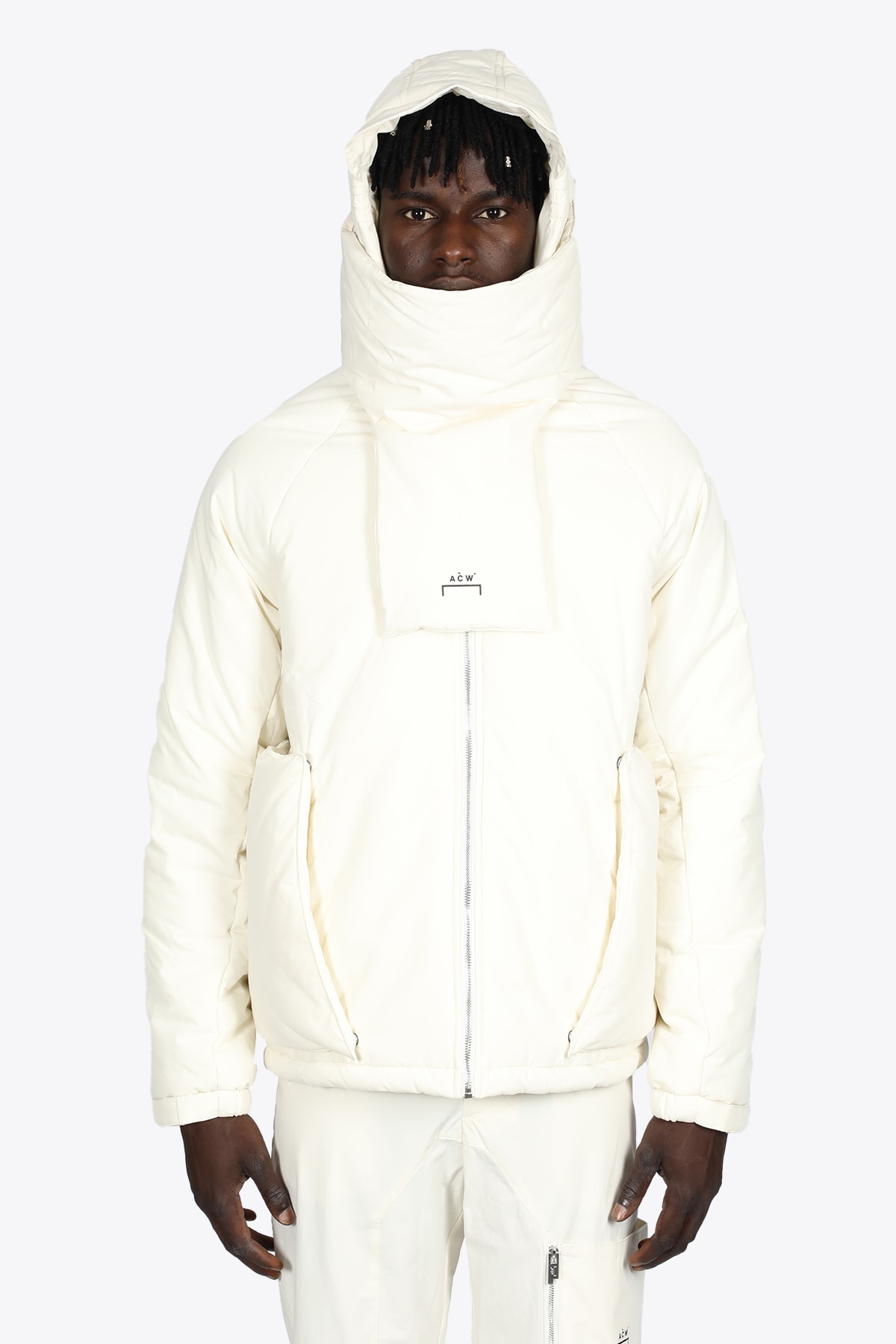 A-COLD-WALL Cyclone Tactical Jacket Off-white poplin hooded puffer - Cyclone tactical jacket
