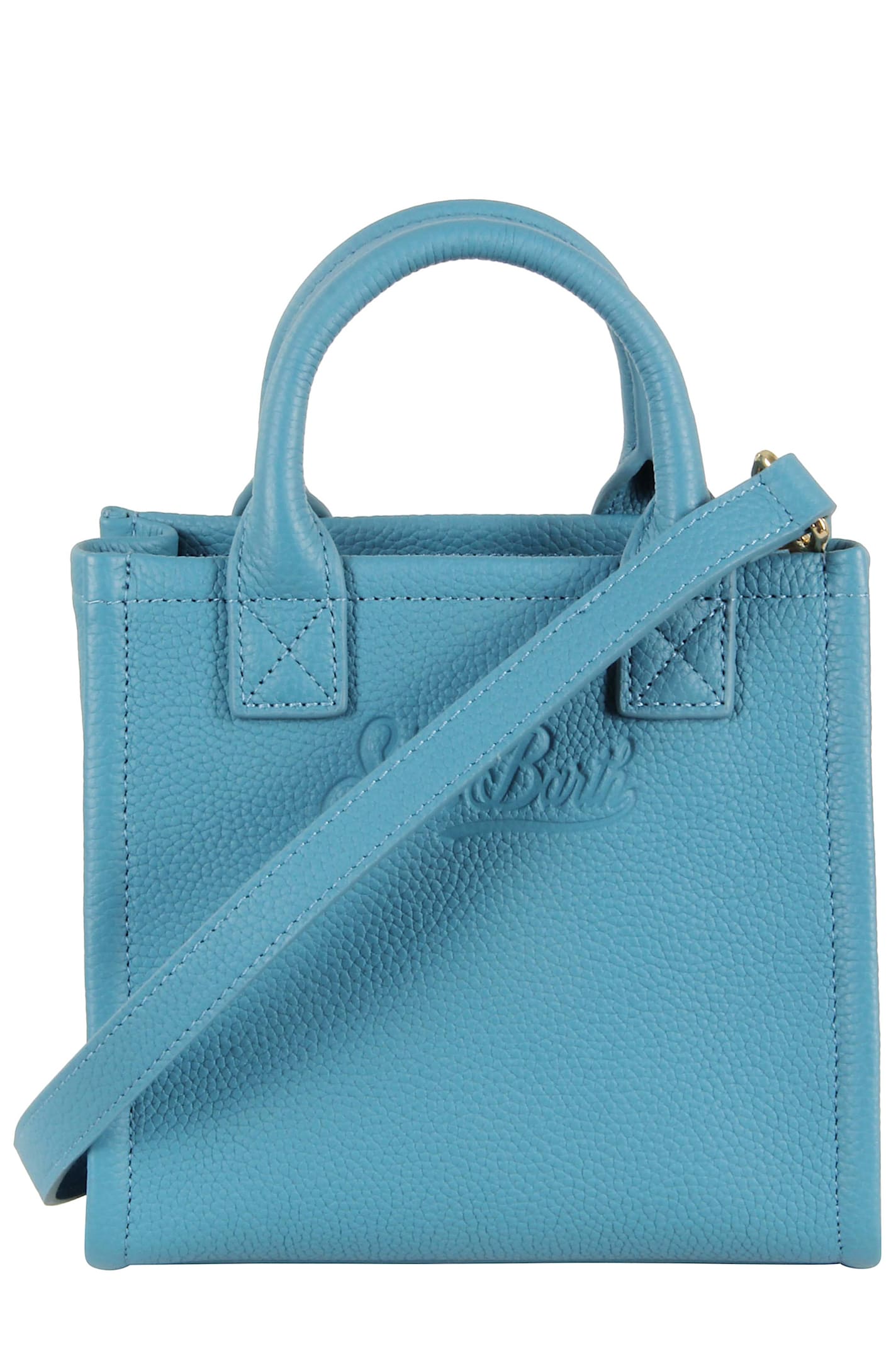 Mc2 Saint Barth Hand Bag With Strap In Blue
