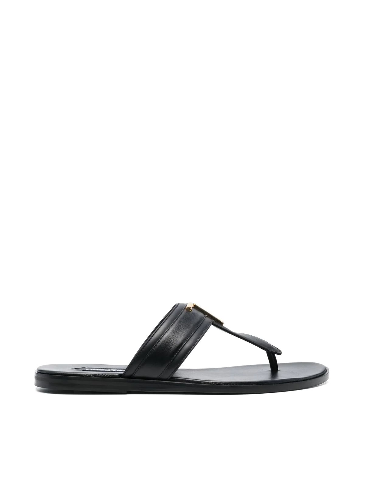 Shop Tom Ford Smooth Leather Sandals In Black