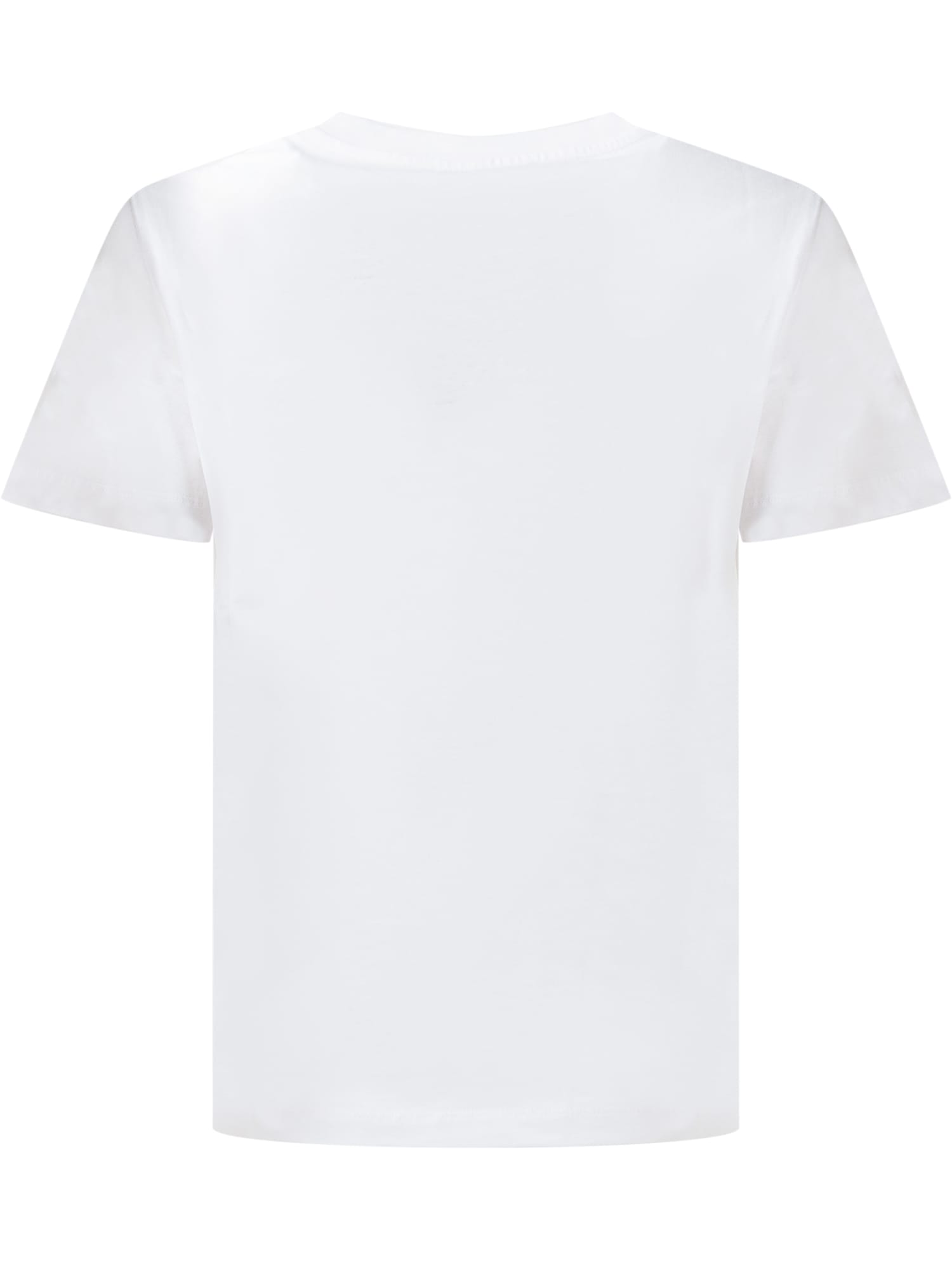Shop Balmain Logo T-shirt In Bianco
