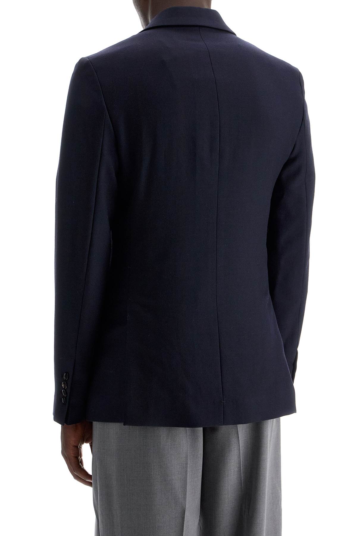 Shop Ami Alexandre Mattiussi Double-breasted Wool Jacket In Bleu Marine (blue)