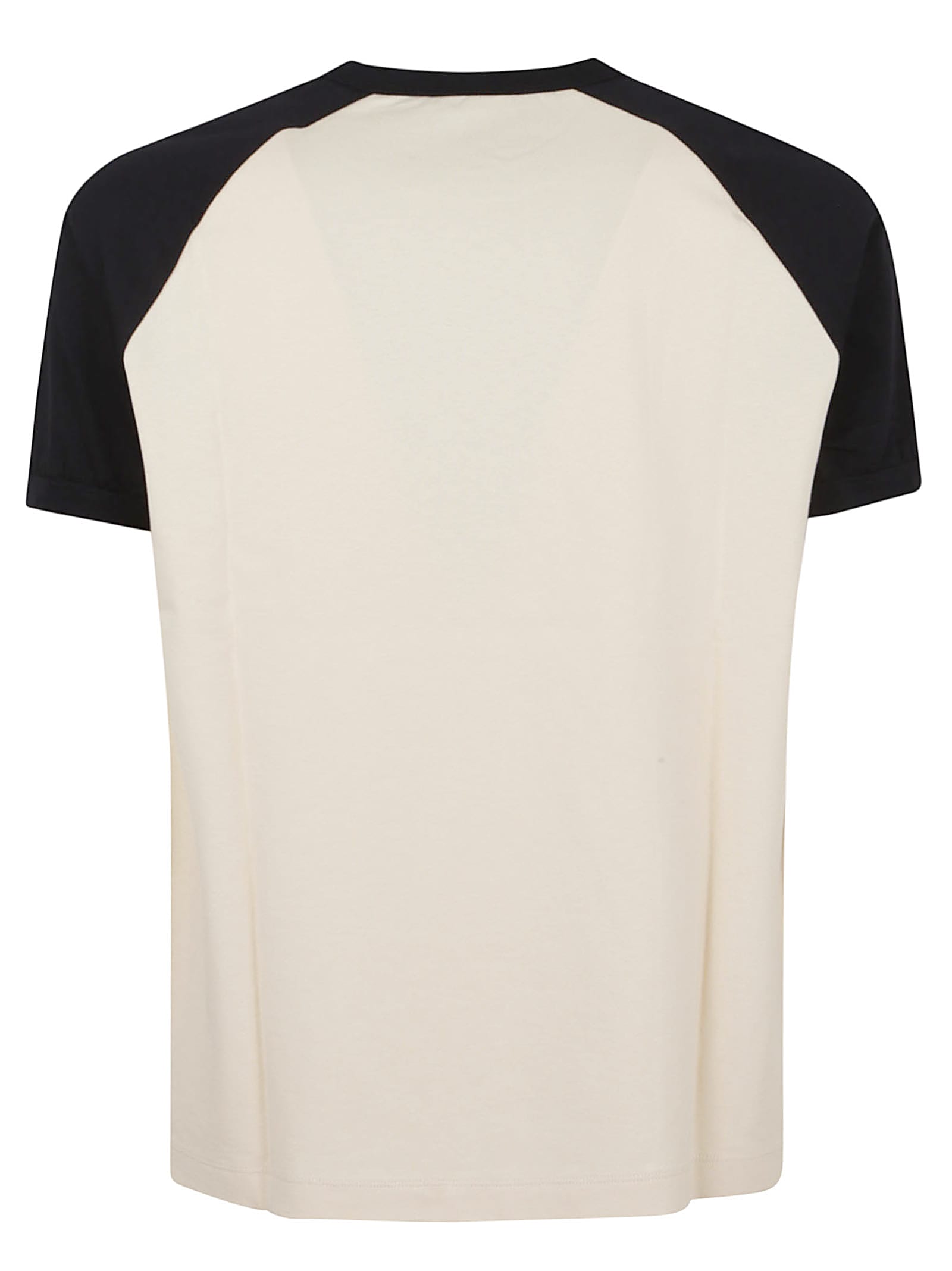 Valentino Sleeve Contrast Graphic Print Crew Neck In White