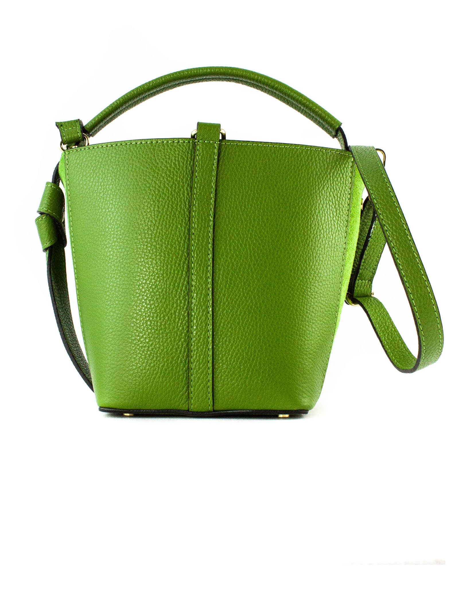 Shop Avenue 67 Green Grained Leather Bag