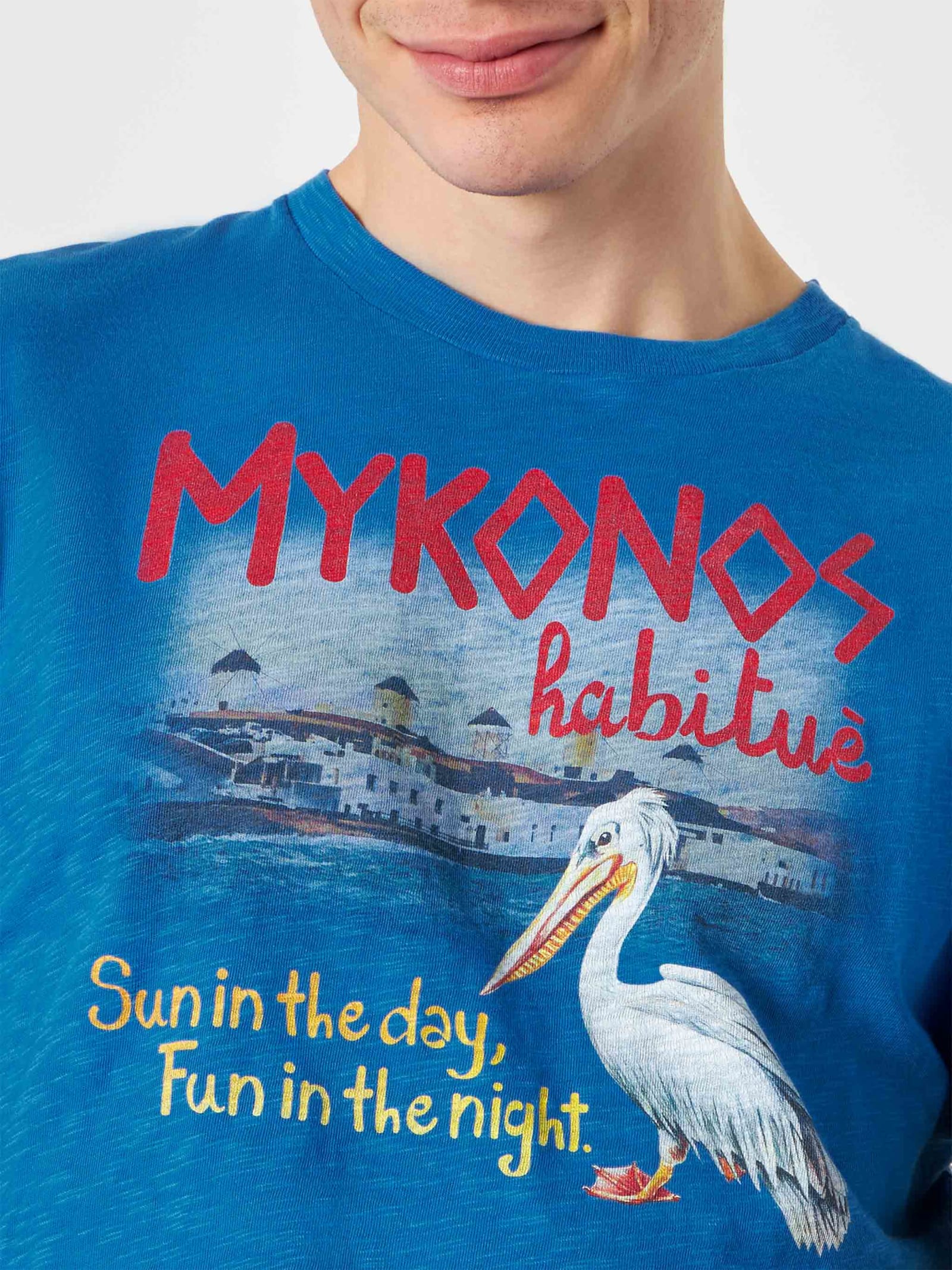 Shop Mc2 Saint Barth Mykonos Print Man T-shirt
