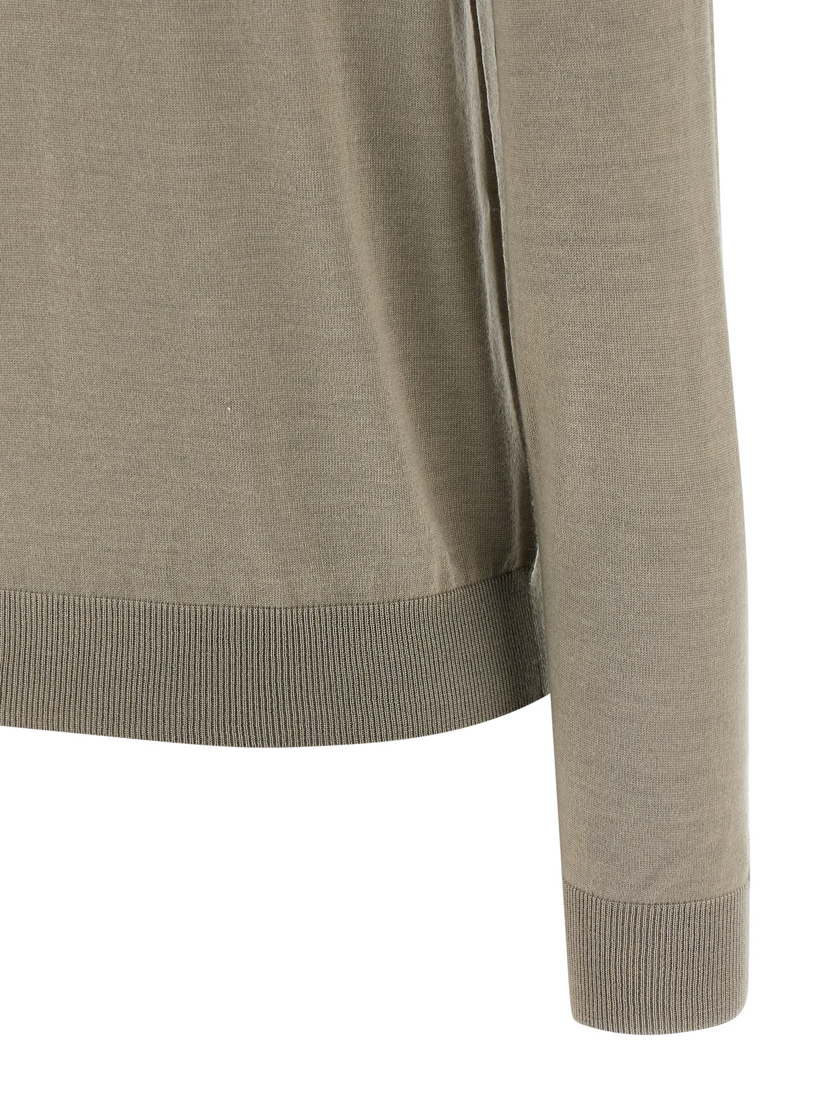 Peserico Jewel Pocket Turtleneck Sweater Sweaters And Cardigans Gray In Gray