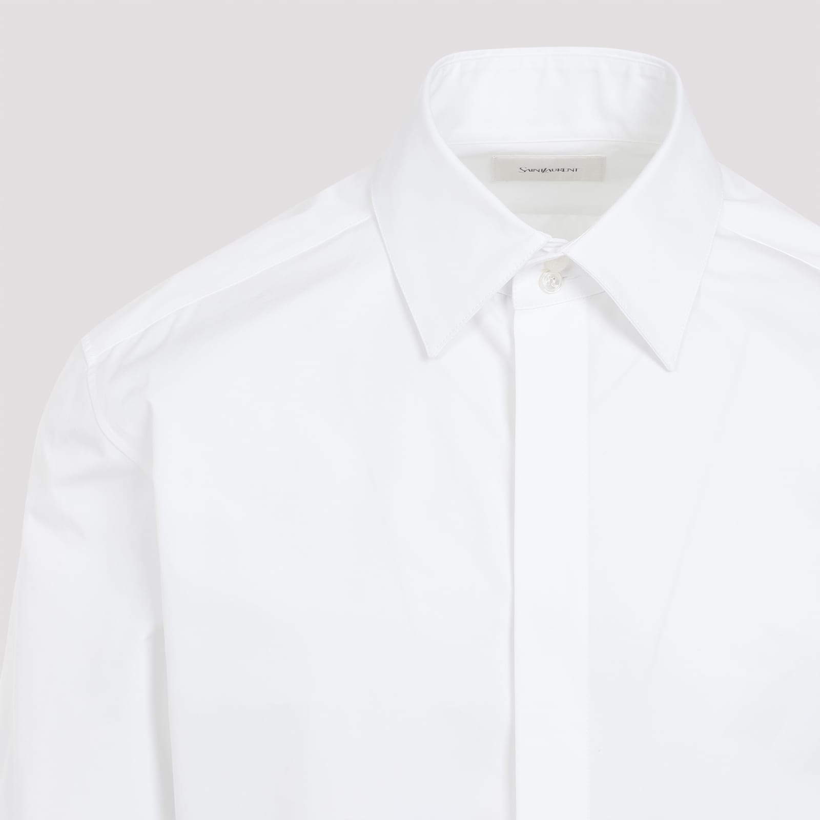 Shop Saint Laurent Cotton Shirt In Blanc