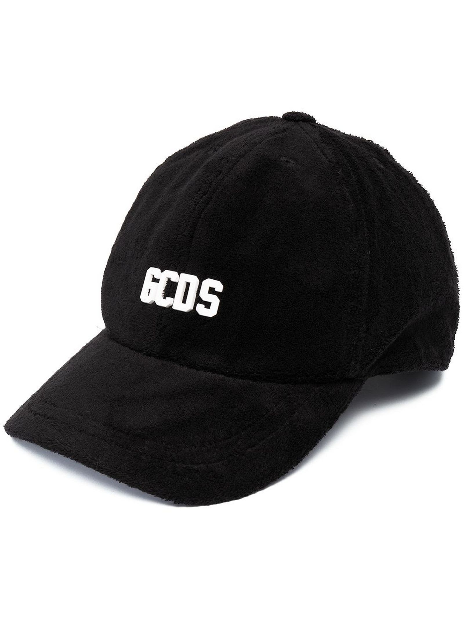 GCDS Black Cotton Baseball Cap