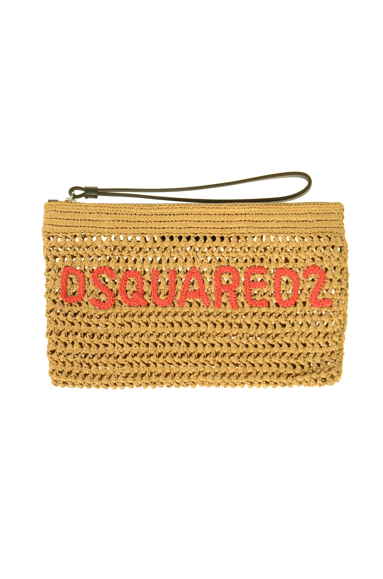 Dsquared2 Embroidered Logo Zip Clutch