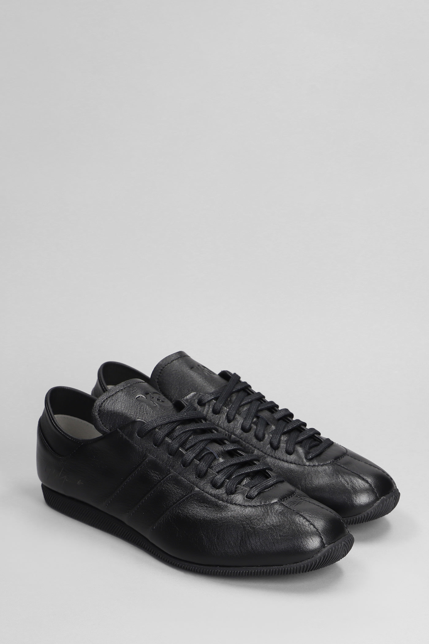 Shop Y-3 Japan Sneakers In Black Leather