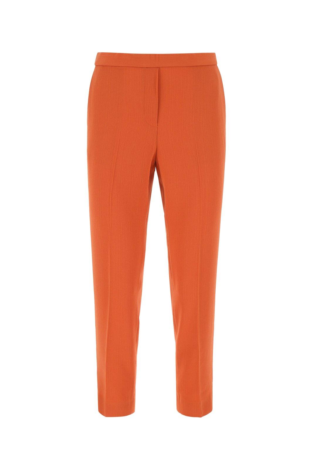 Shop Theory High-waist Cropped Pants In Orange
