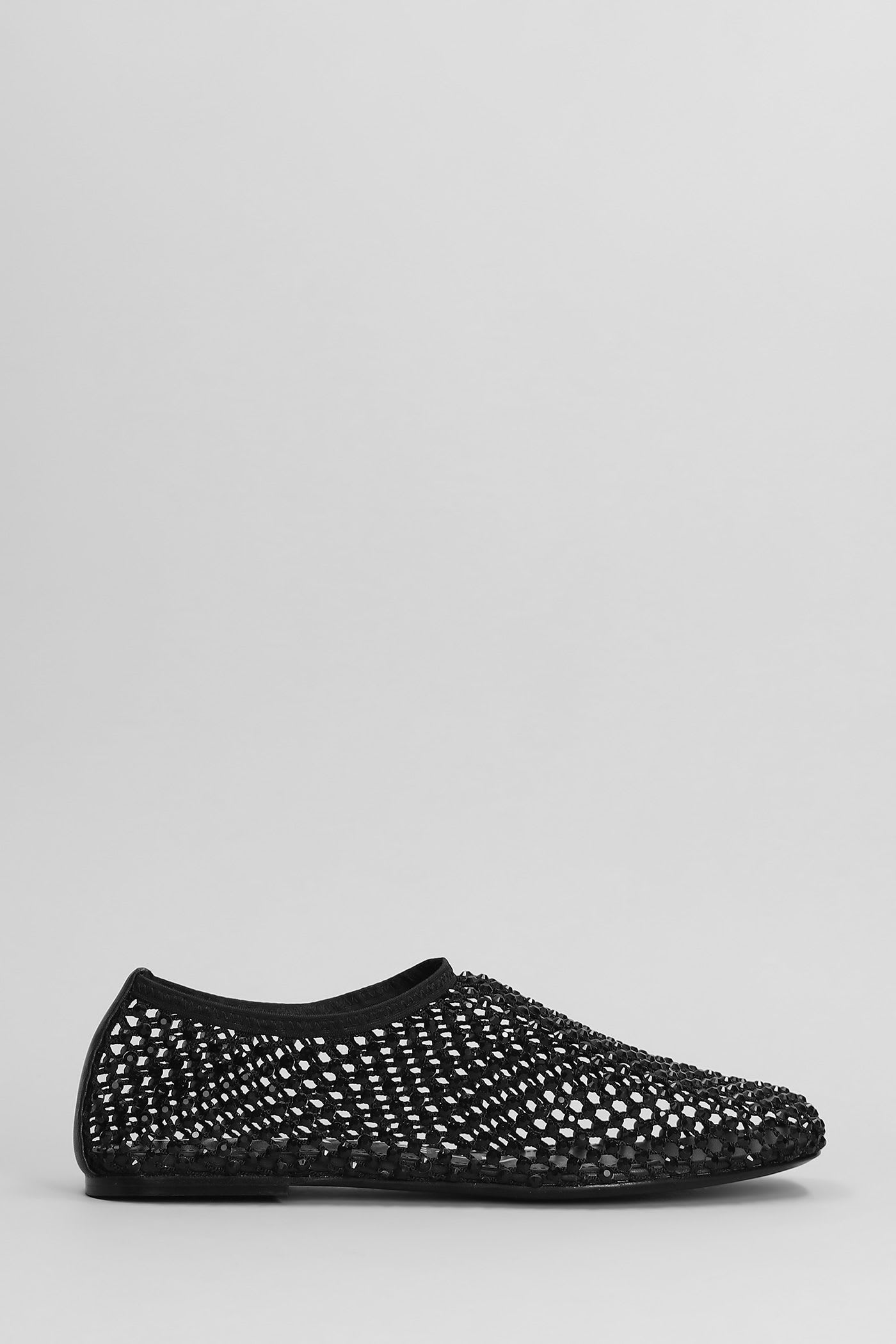Strategia Ballet Flats In Black Leather In Black