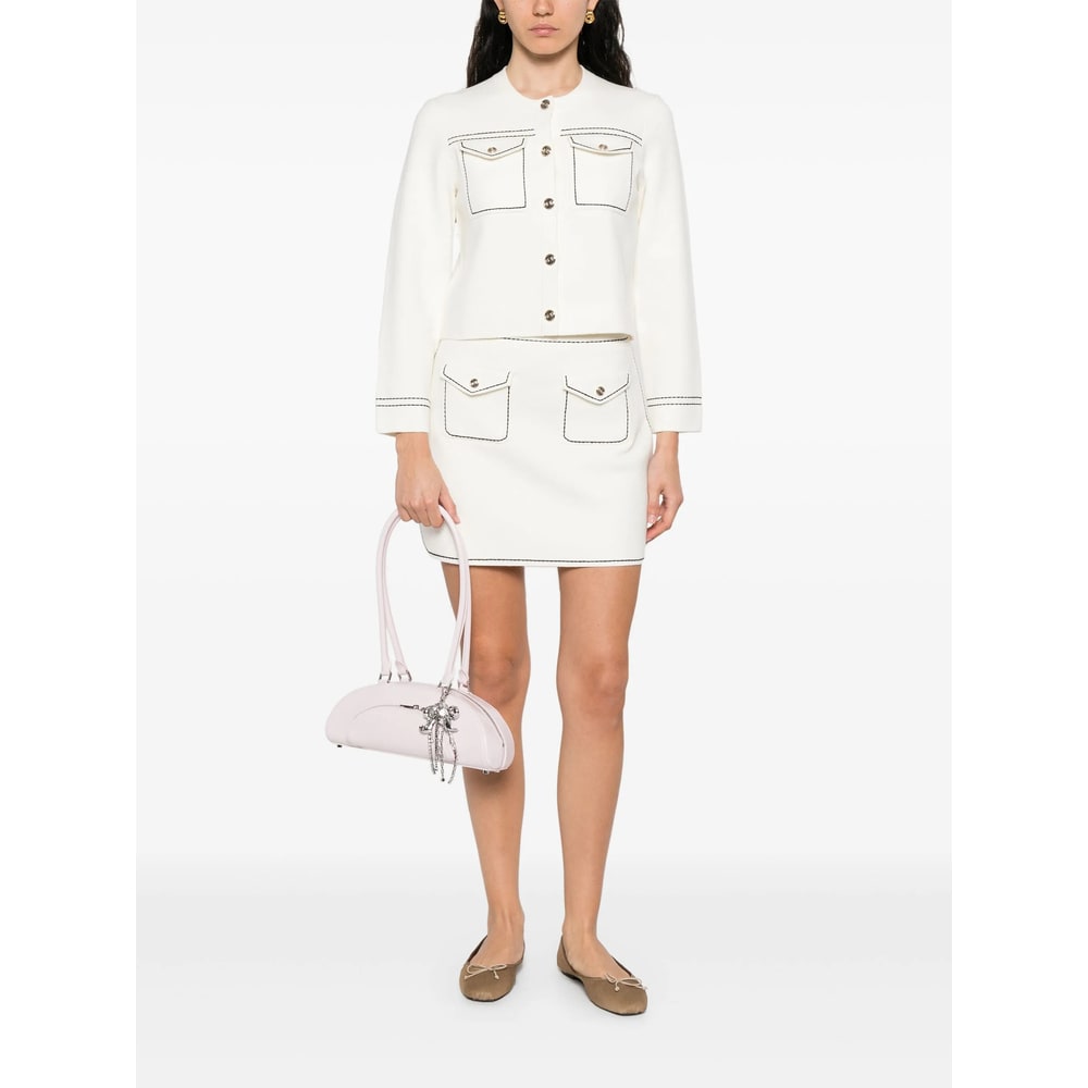 Self-portrait 'curved Charm' Shoulder Bag Self Portrait In Pink