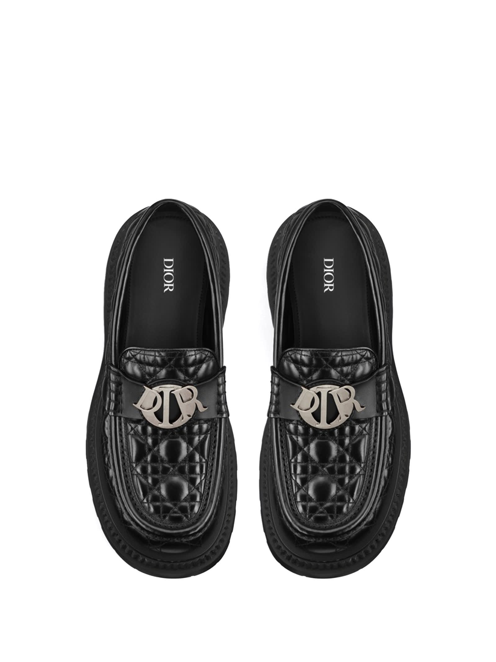 Shop Dior Loafers In Black