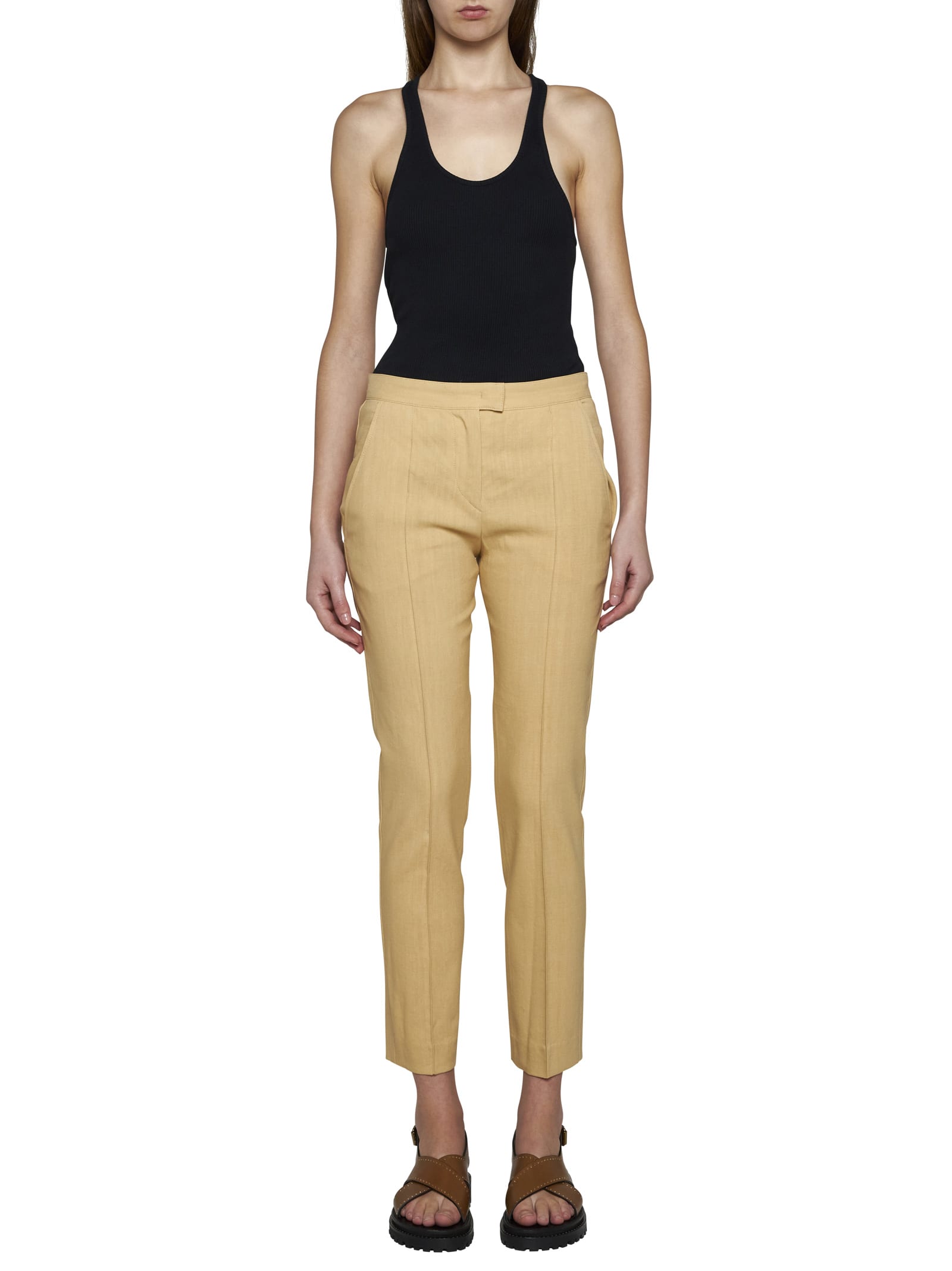 Shop Isabel Marant Pants In Straw