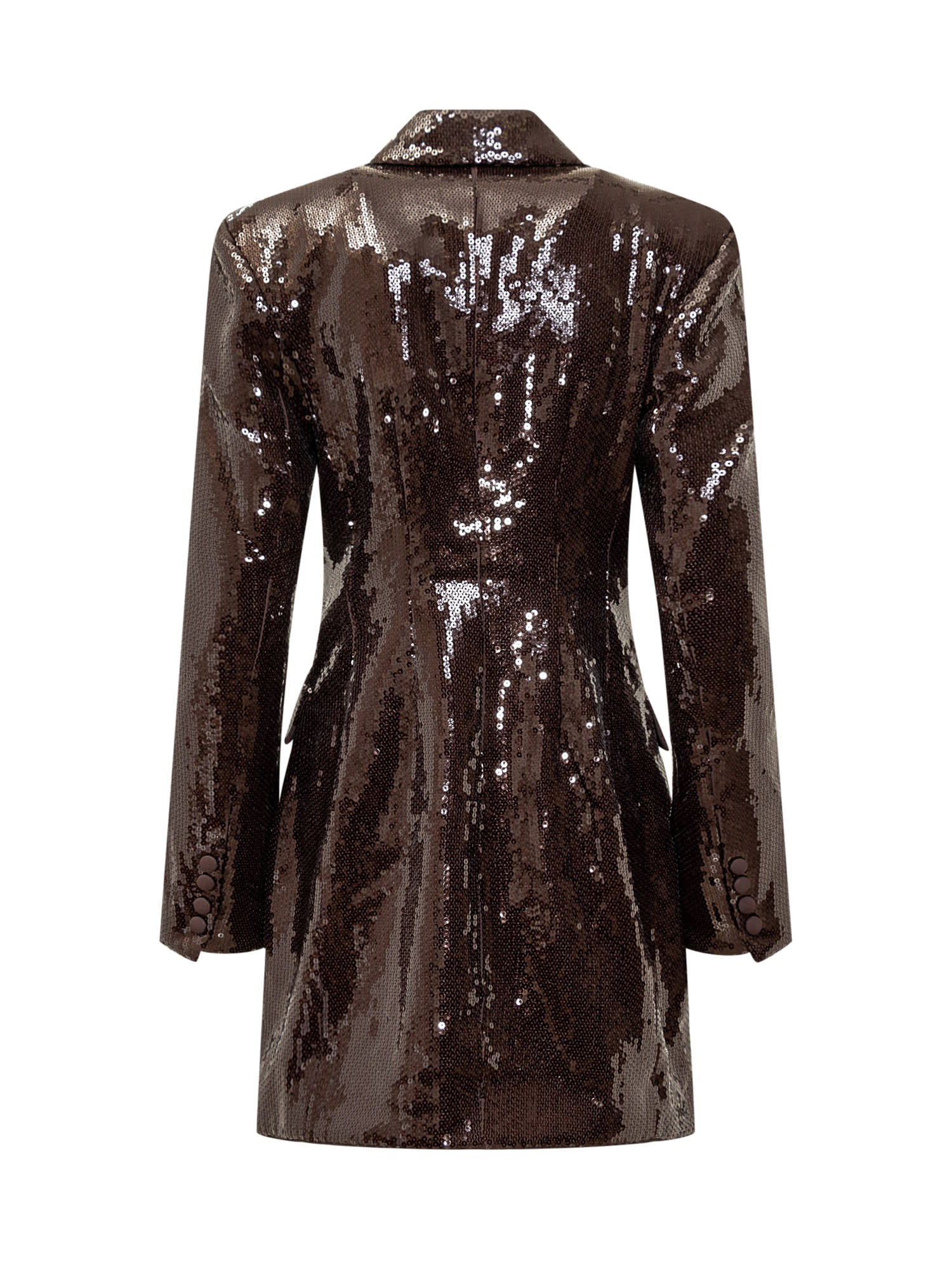 Shop Rotate Birger Christensen Mini Blazer Dress In Chicory Coffee