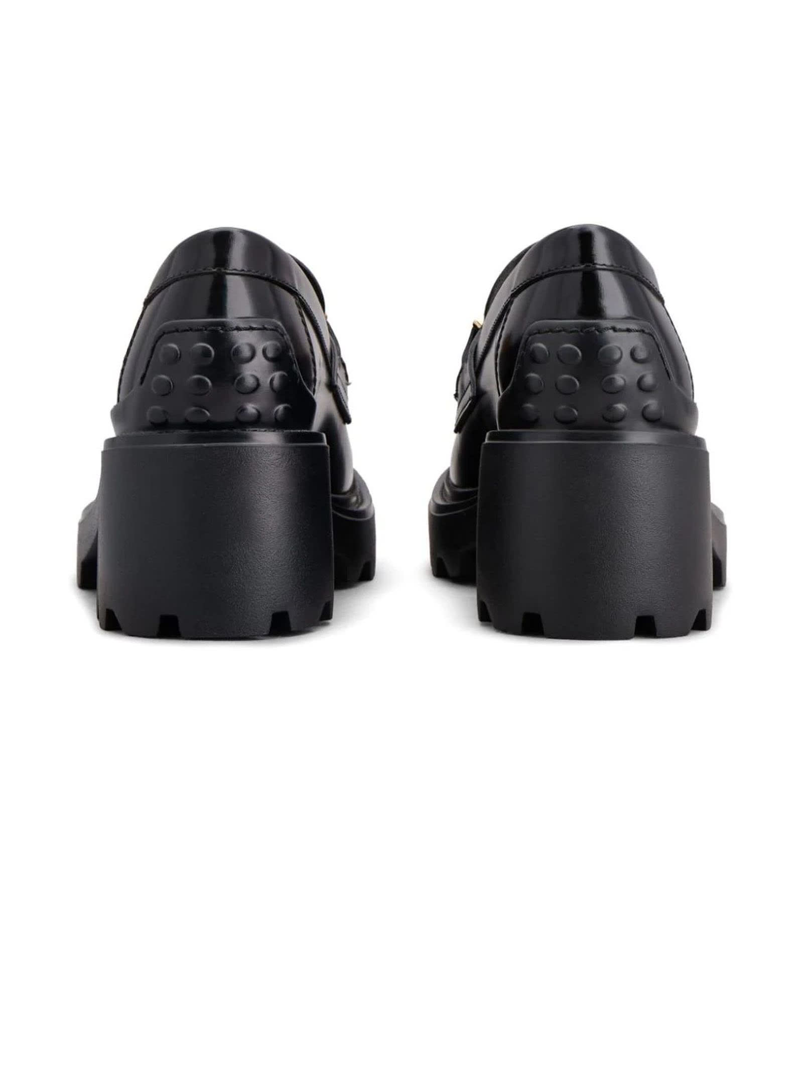 Shop Tod's Loafers In Black Leather