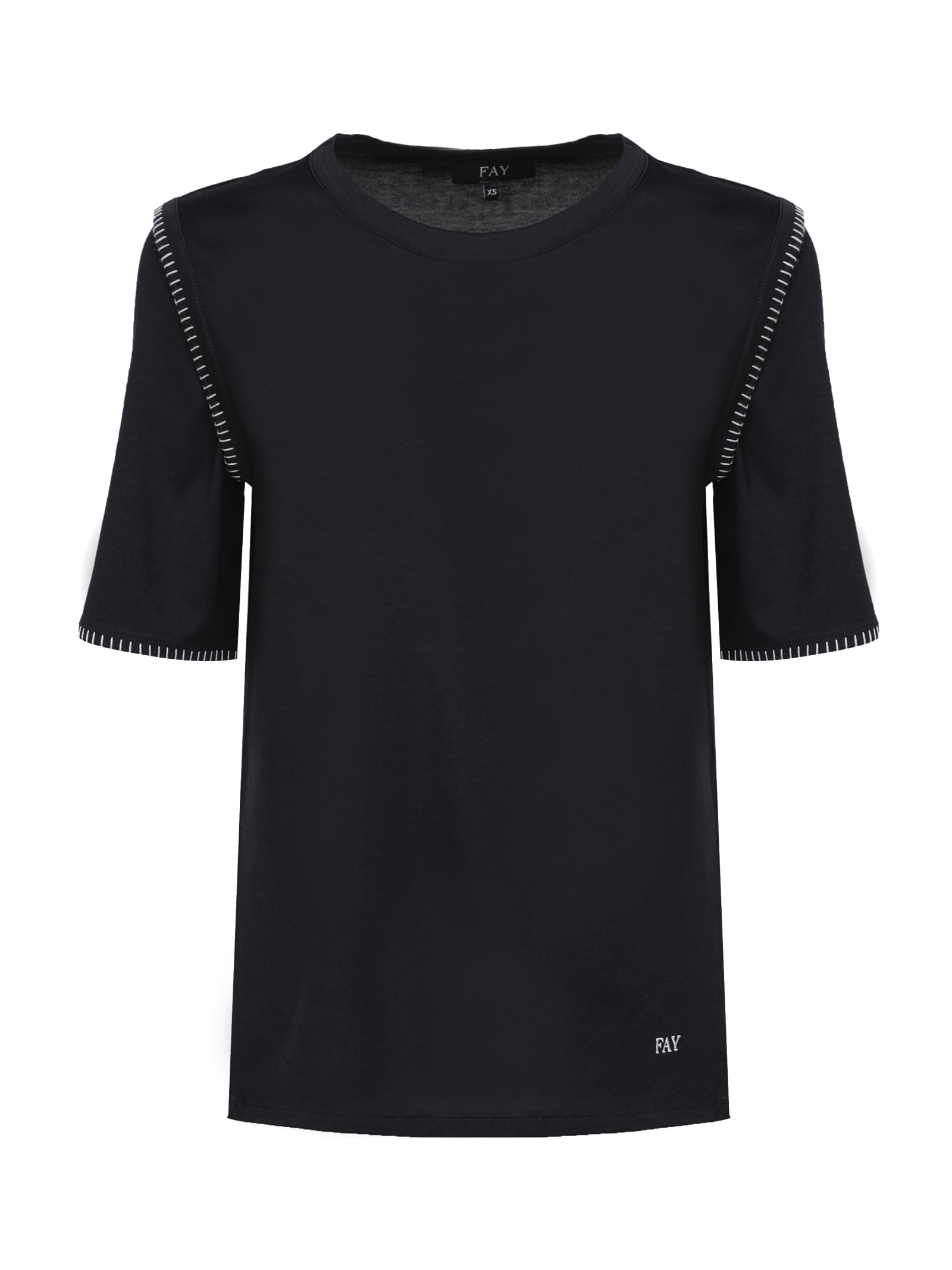 Fay Long T-shirt With Stitching