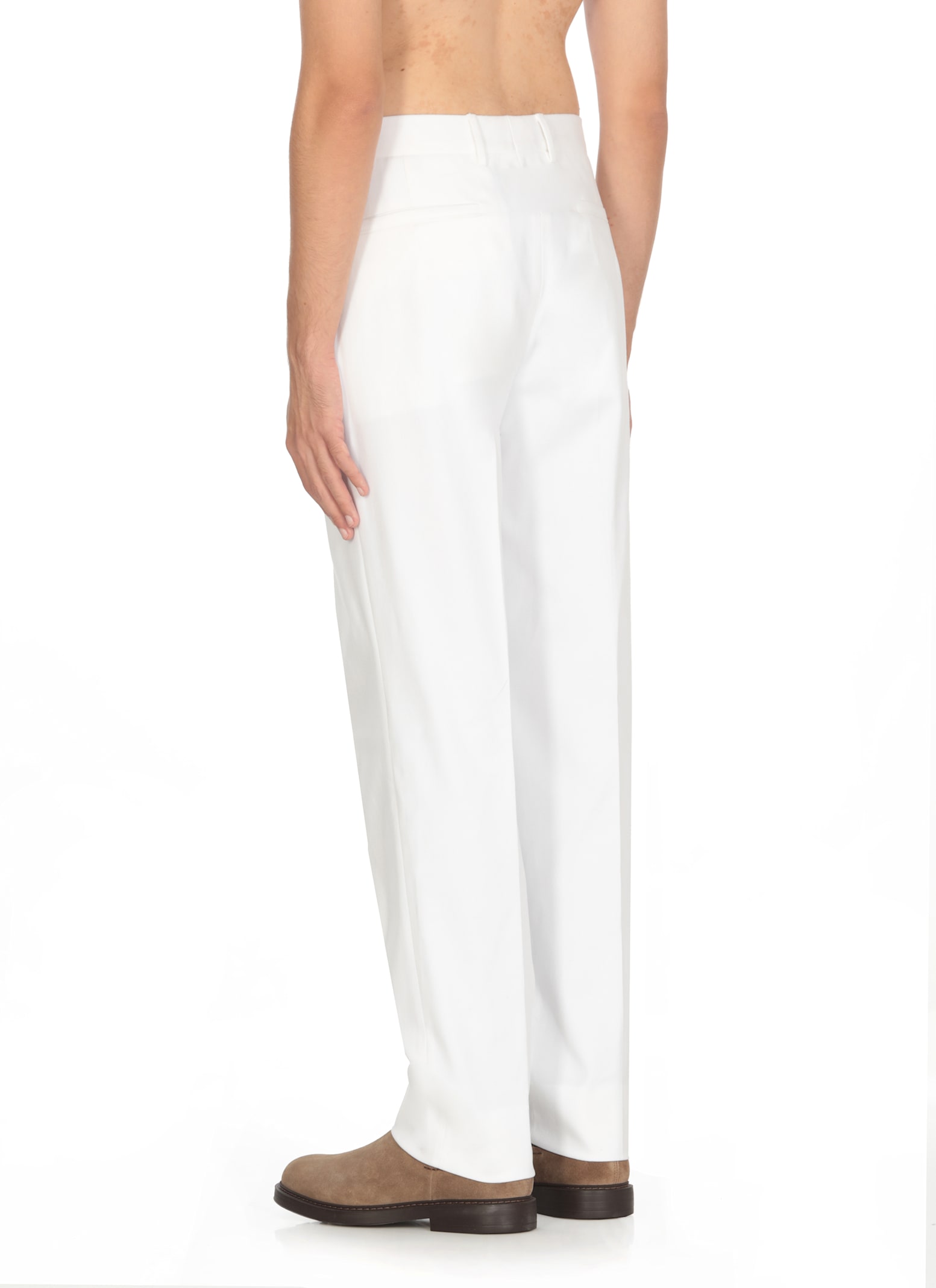 Shop Zegna Cotton Pants In White