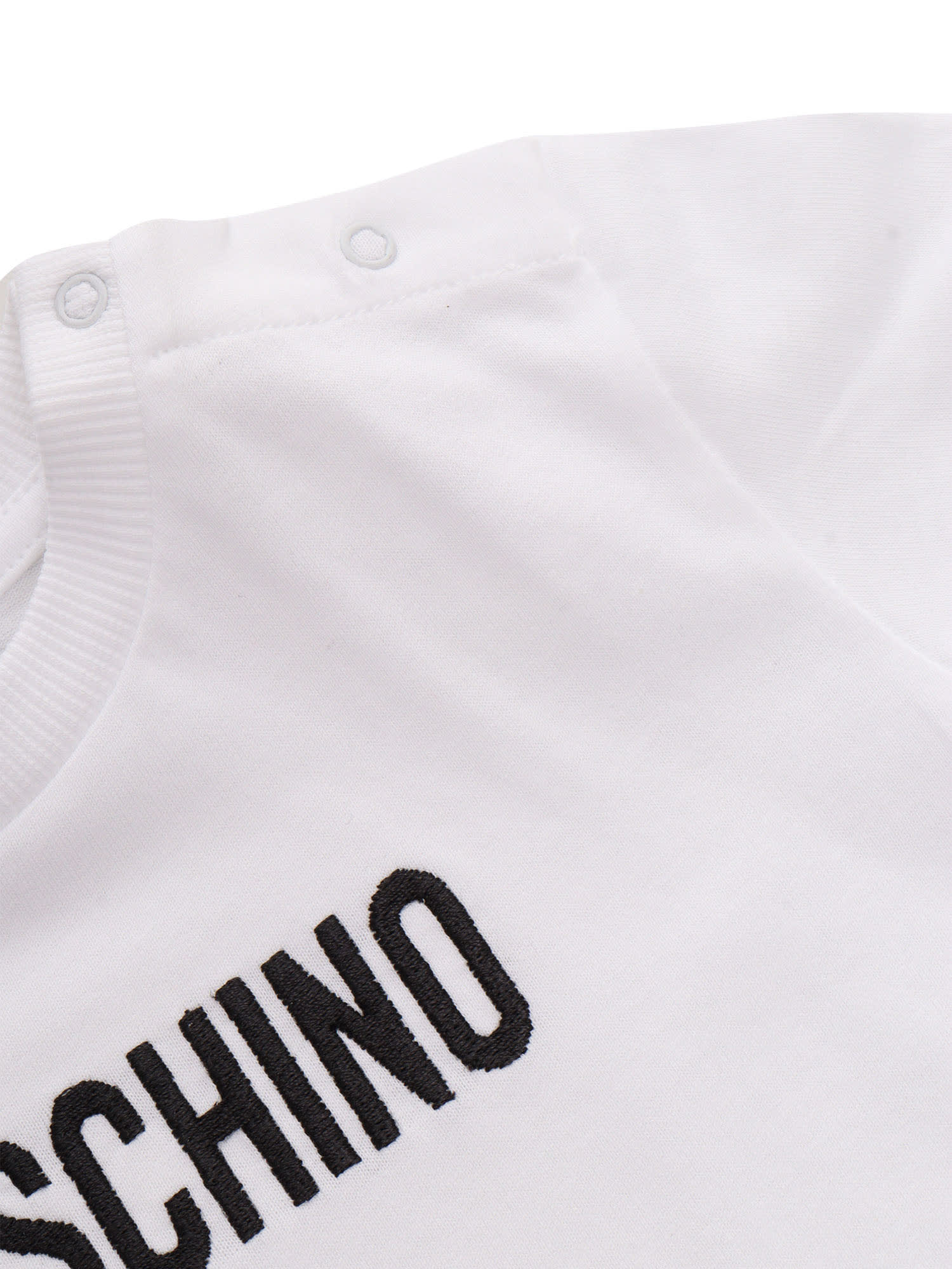 Shop Moschino Short-sleeved Bodysuit In White