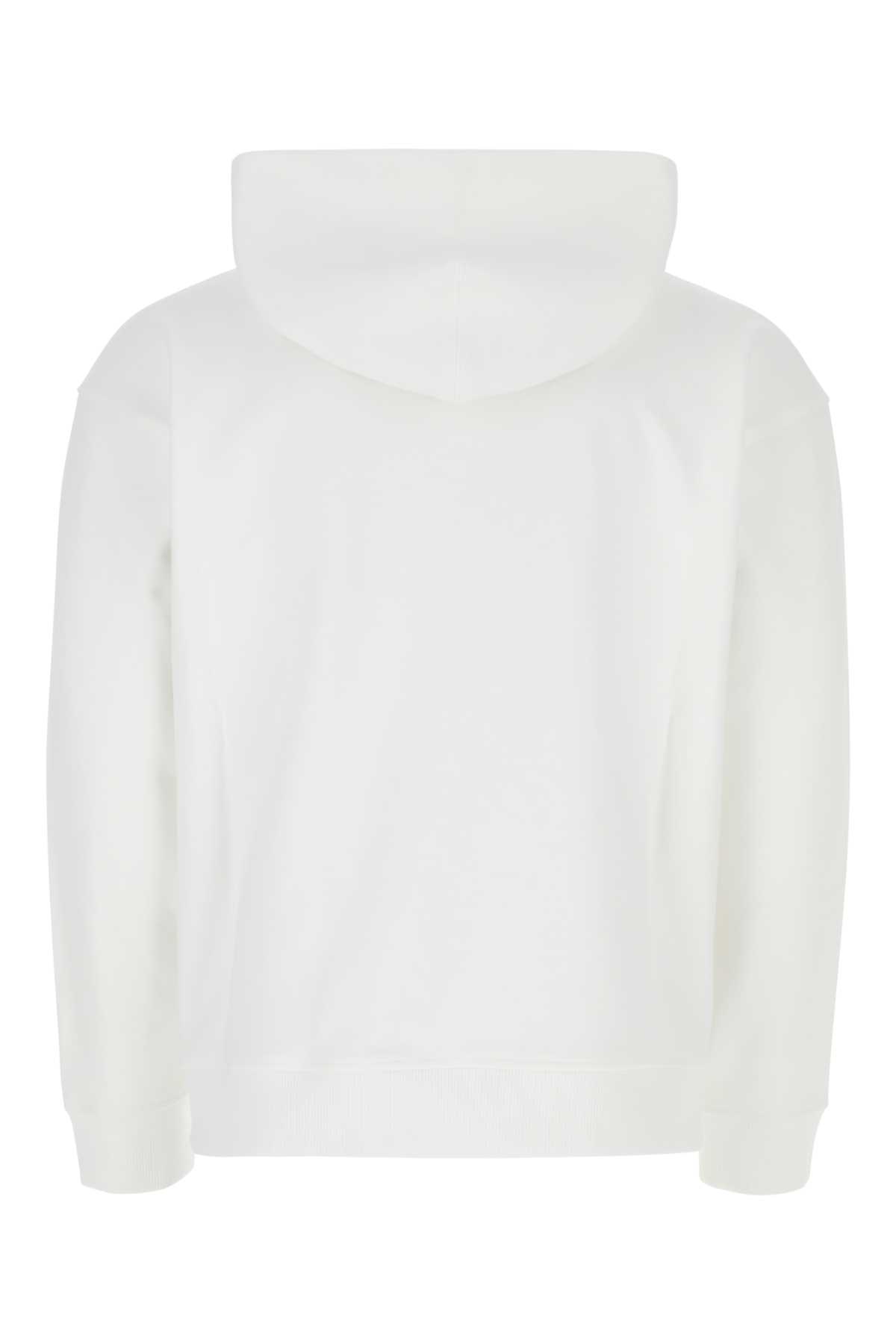 Valentino White Cotton Sweatshirt In Yt4