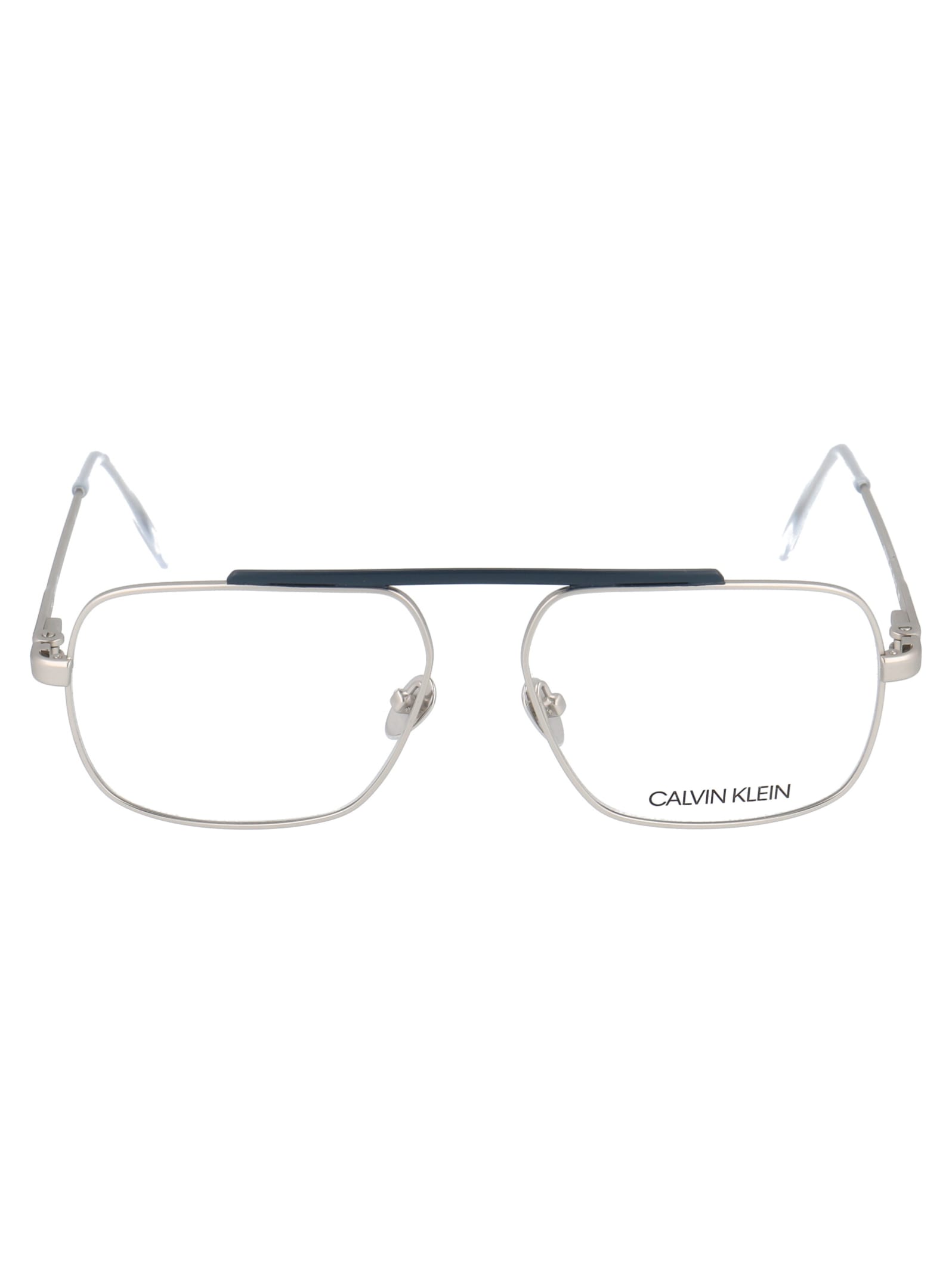 Shop Calvin Klein Ck18106 Glasses In 045 Silver Navy