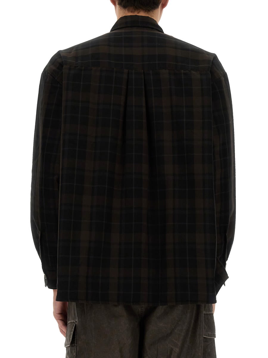 Our Legacy Borrowed Plaid Button-up Shirt In Brown