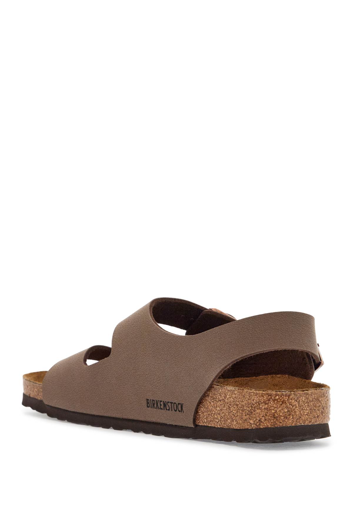 Birkenstock Birkoflor Mocca Sandals With Cork Sole And Adjustable Straps Milano In Marrone