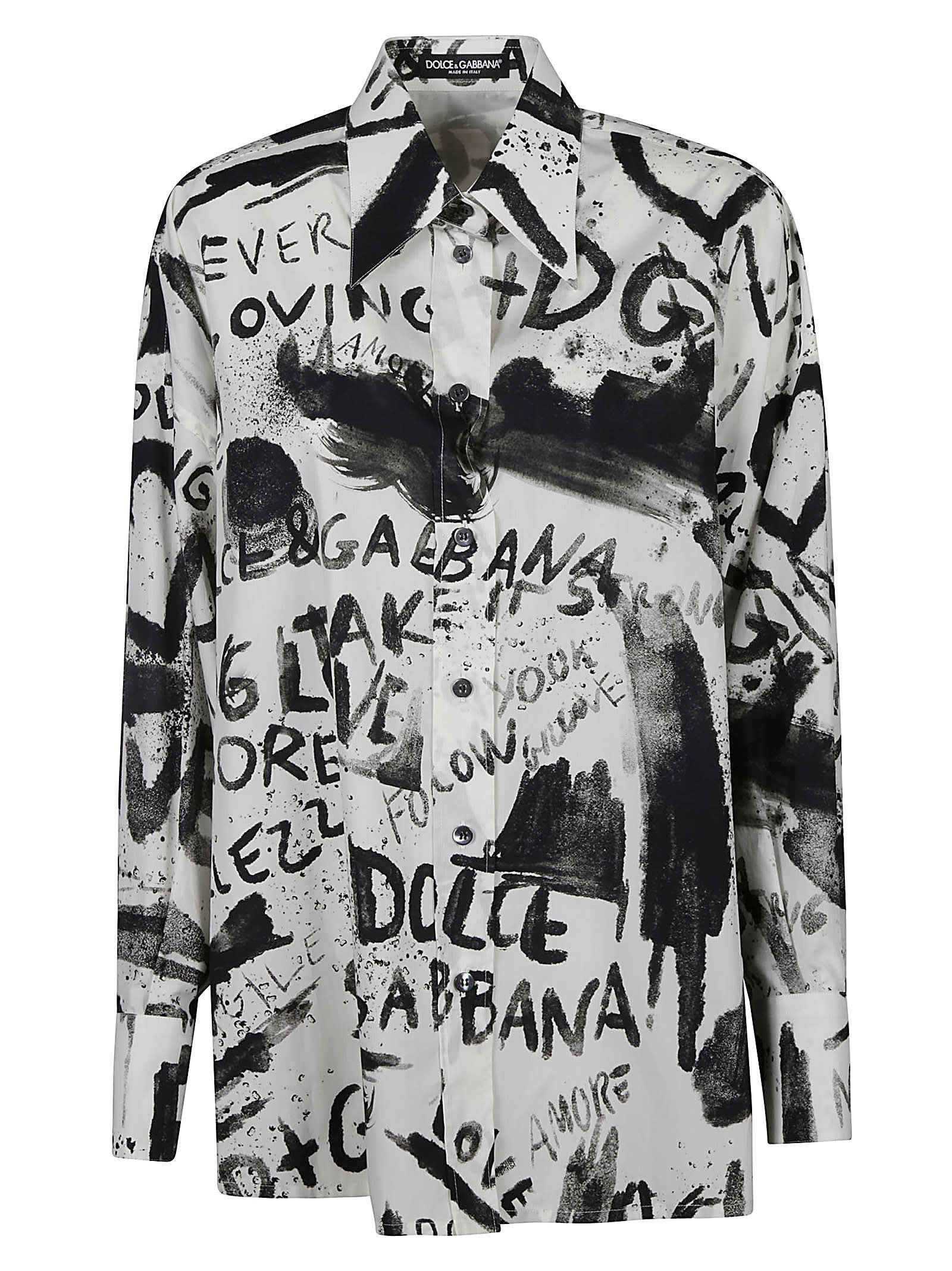 Dolce & Gabbana Oversize Graffiti Print Shirt