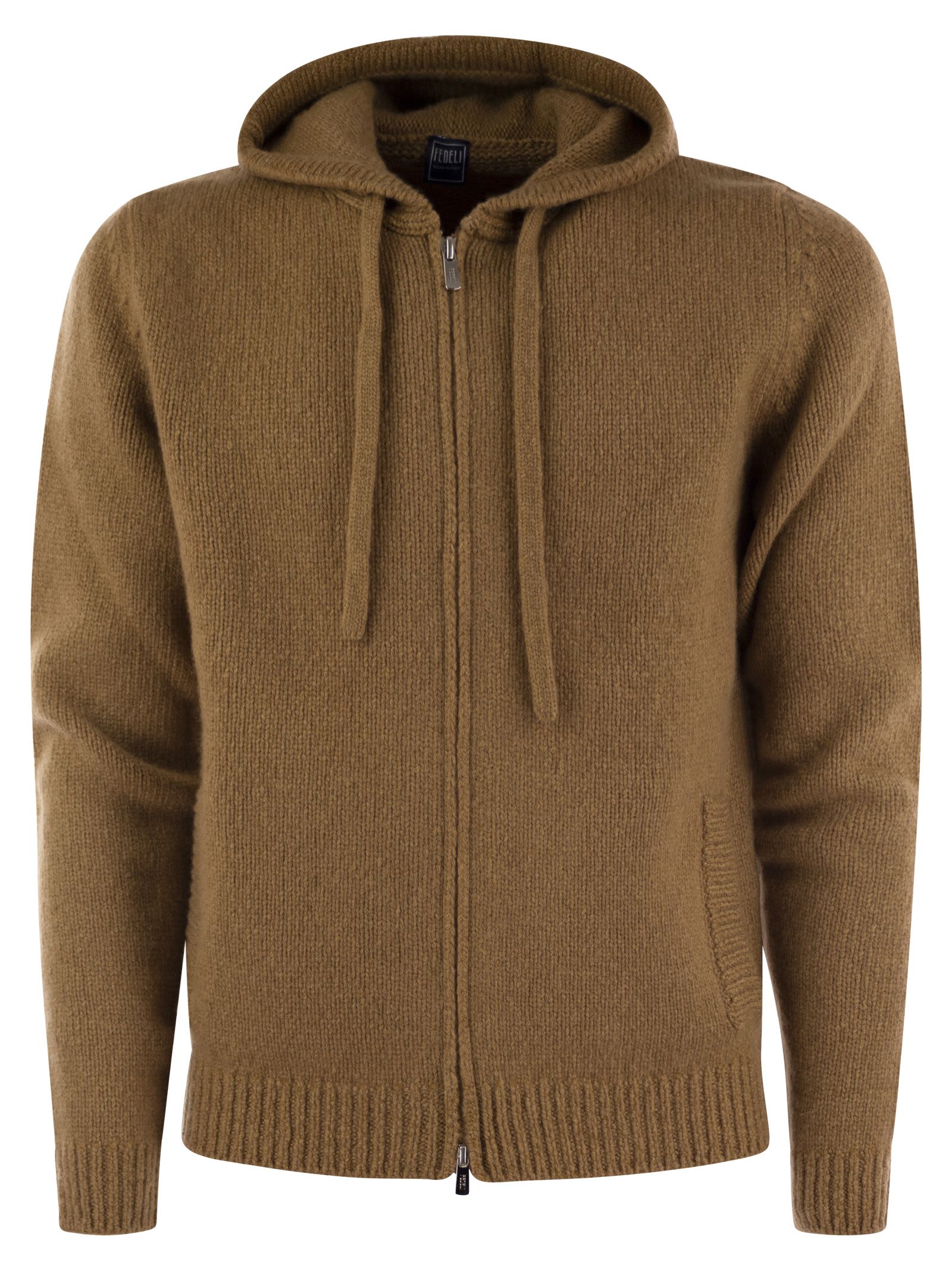 Pure Cashmere Hooded Cardigan