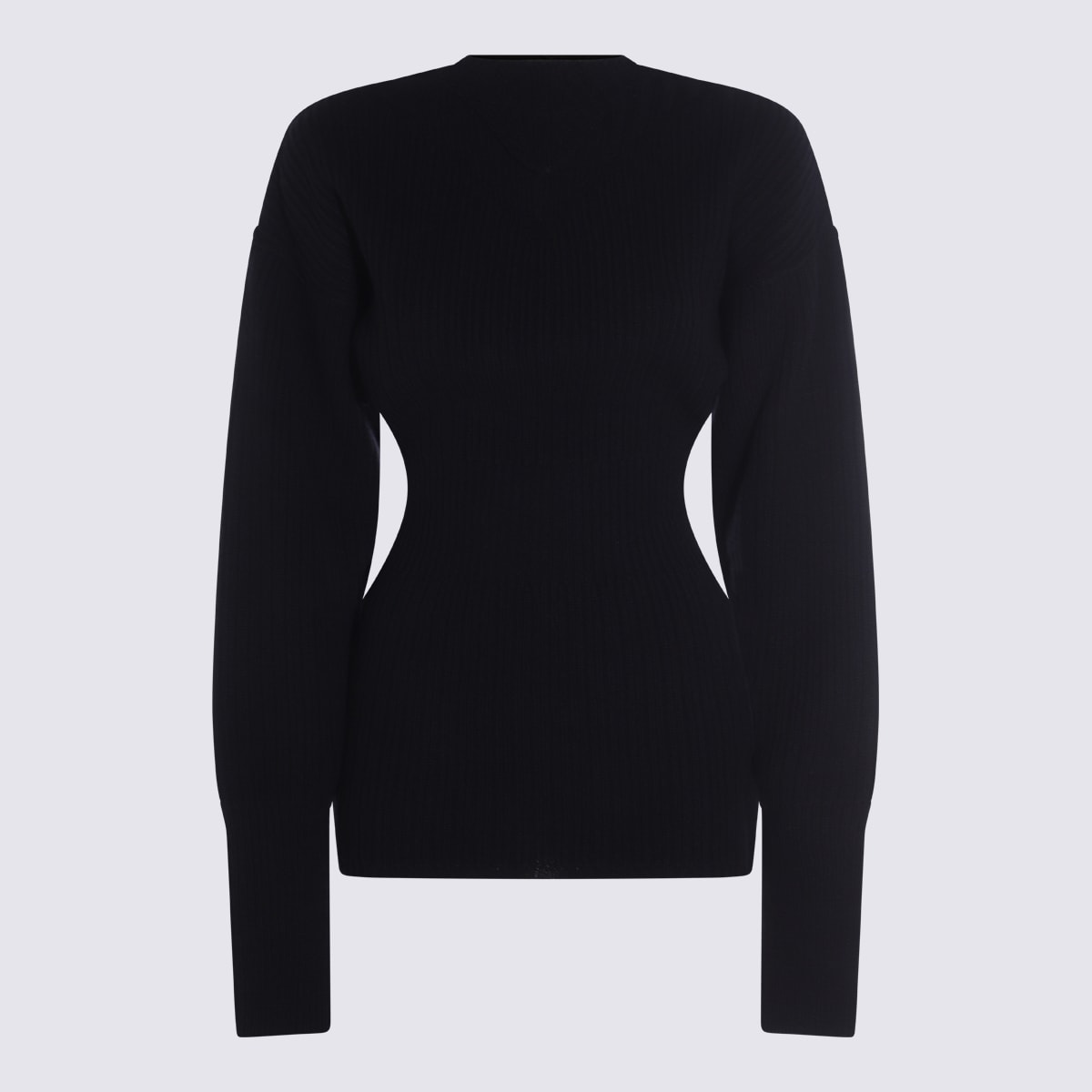 Dafne Fitted Waist Long Sleeve Wool Knit