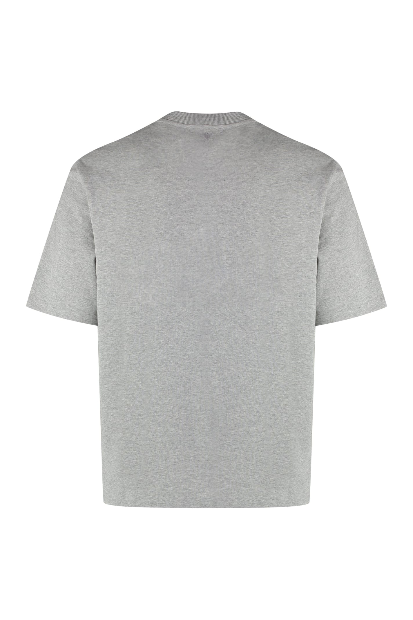 Shop Ami Alexandre Mattiussi Cotton Crew-neck T-shirt In Grey