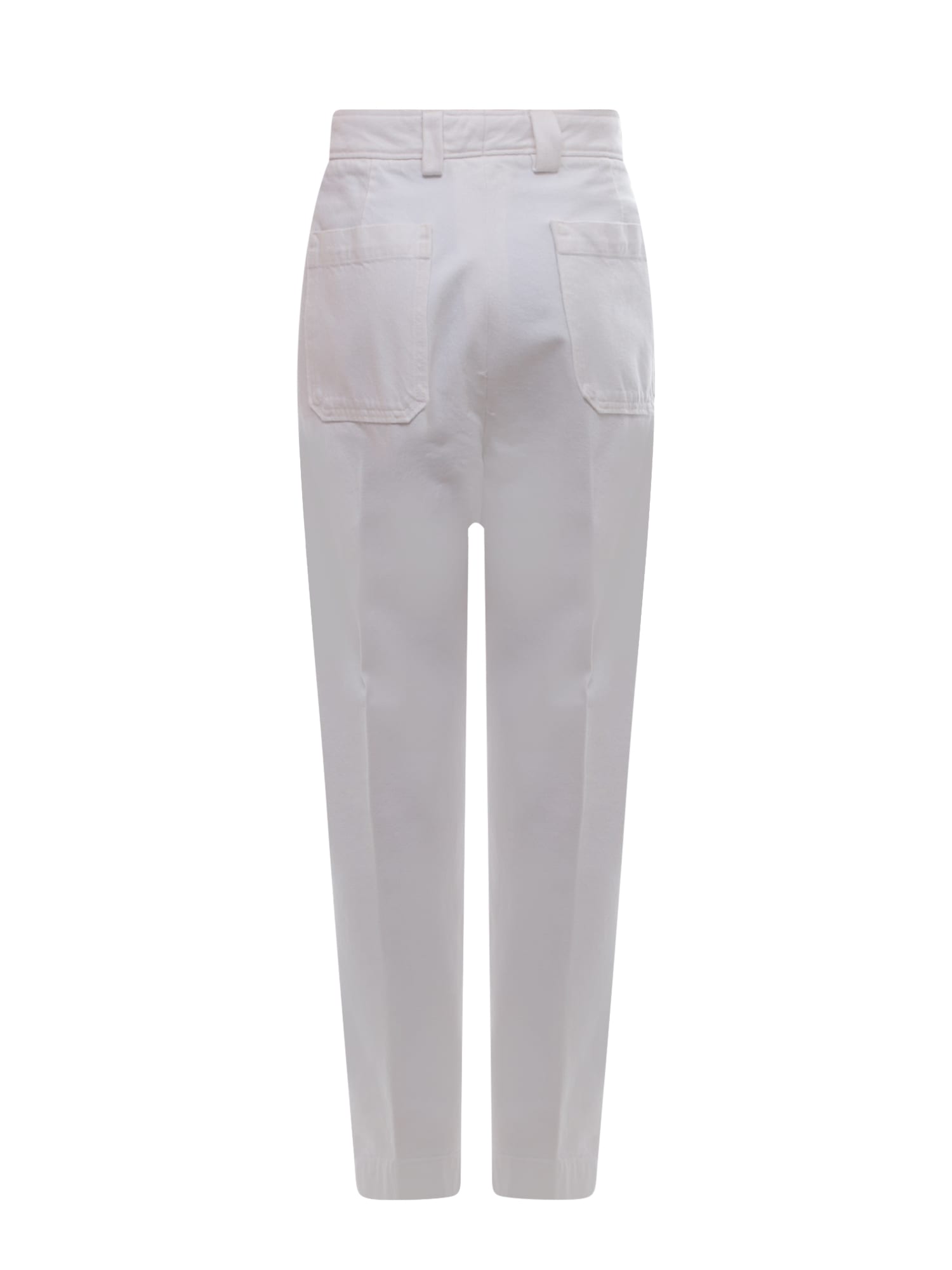 Shop Ermenegildo Zegna Trouser In White