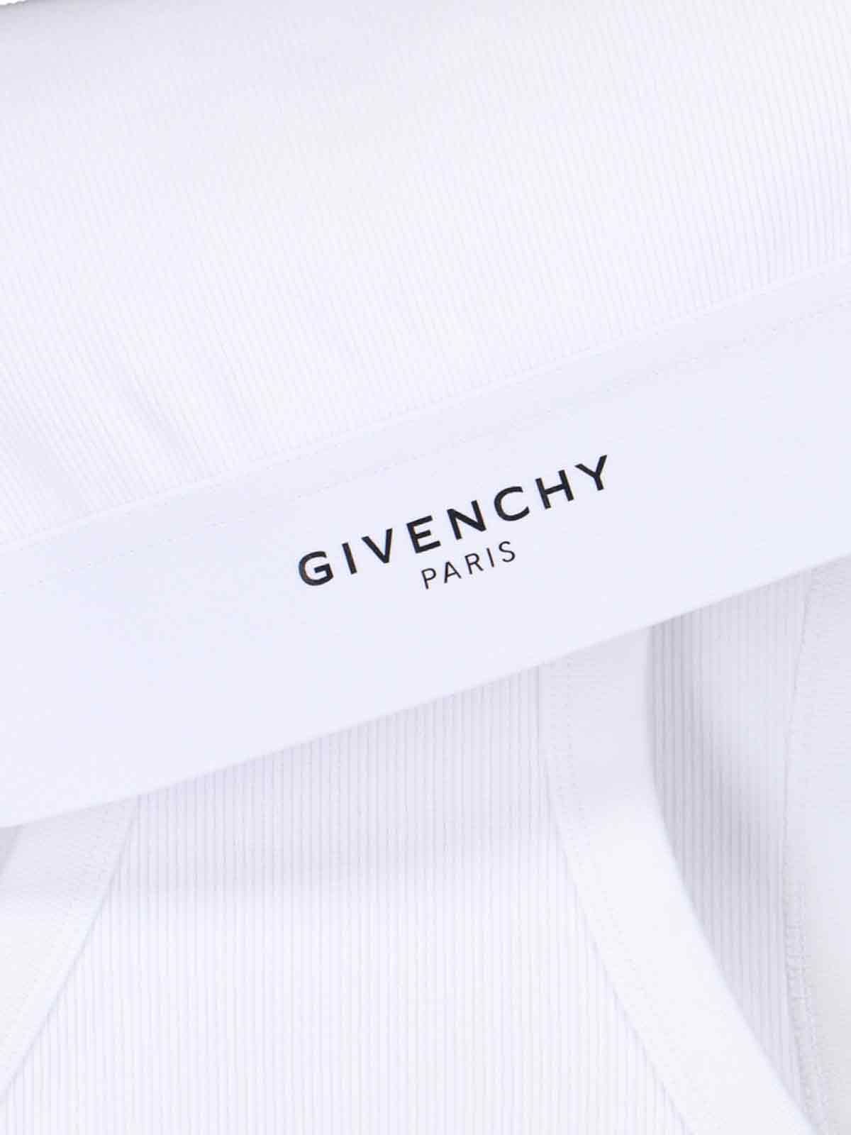 Givenchy Cropped Tank Top In Cotton With Band Clothing In White