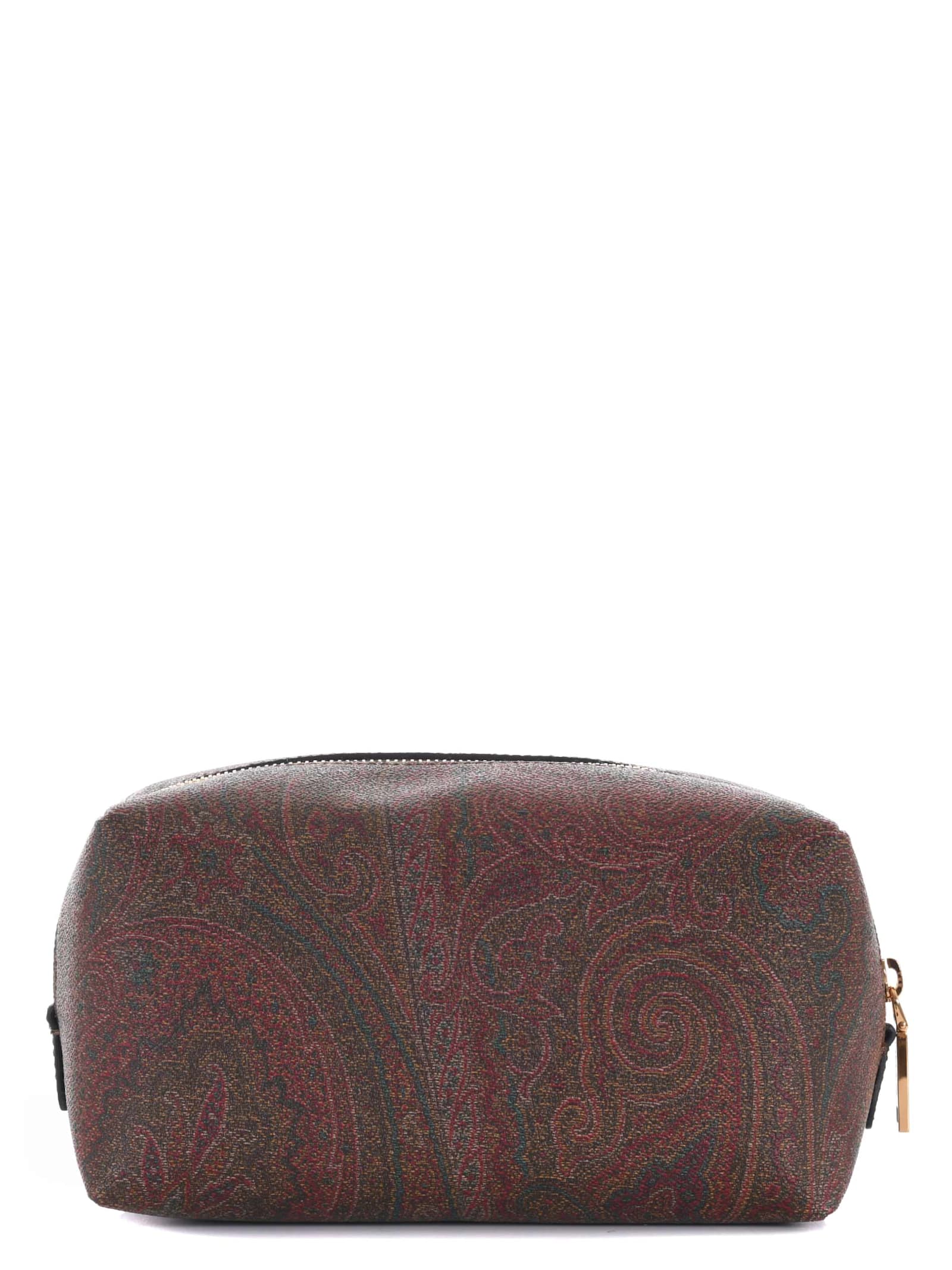 Shop Etro Clutch Bag In Bordeaux