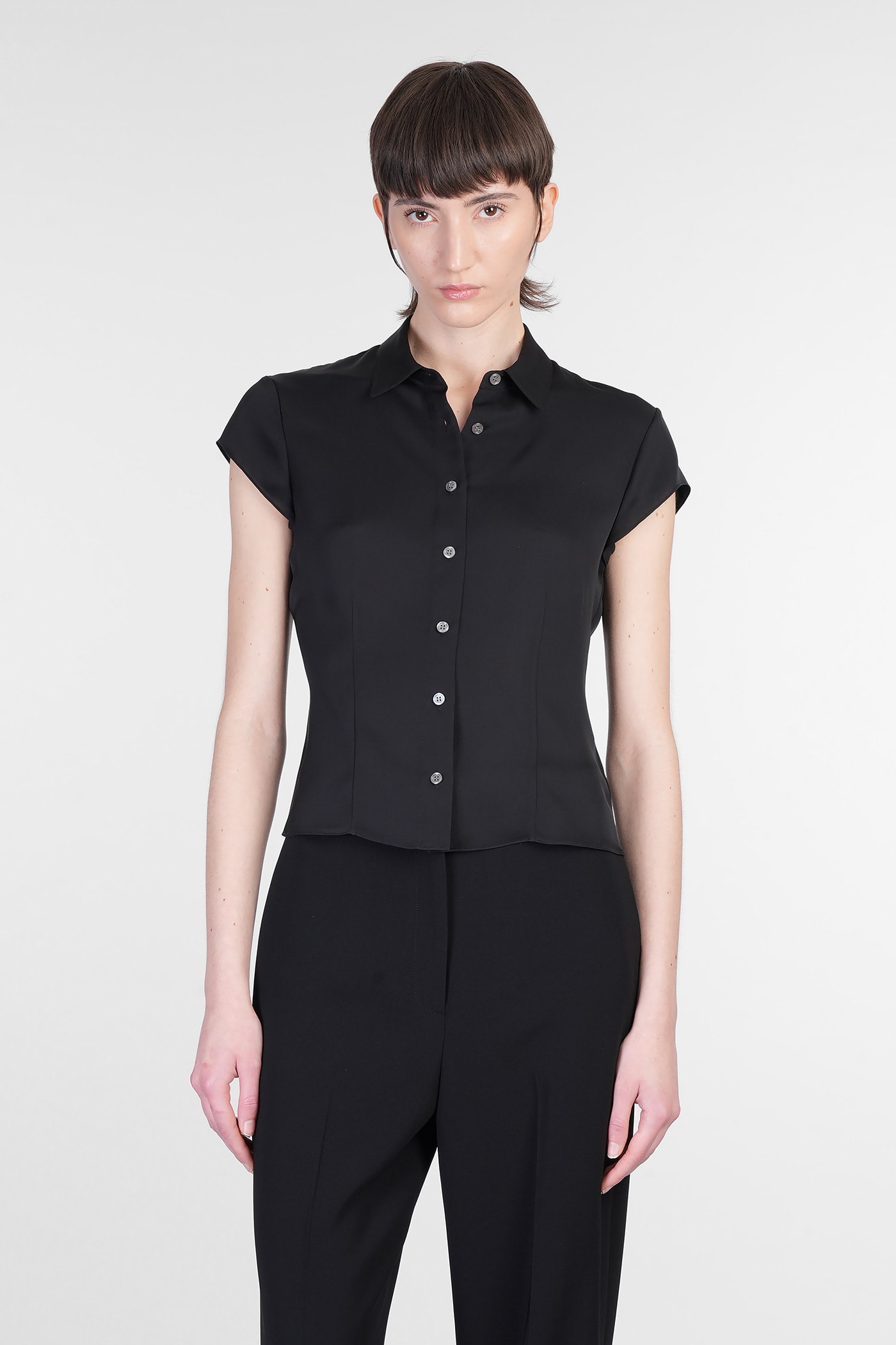 Theory Shirt In Black Silk