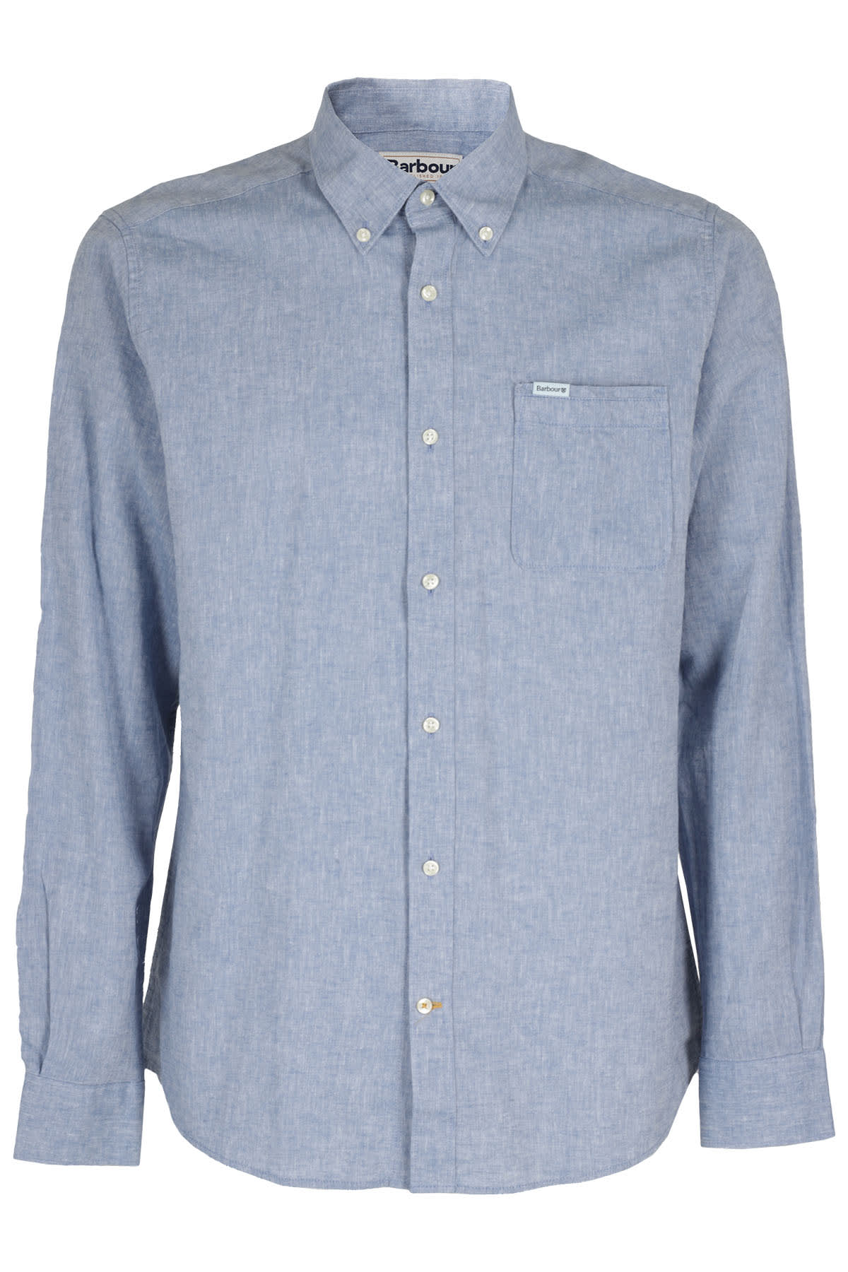 Barbour Buttoned Long-sleeved Shirt In Blue