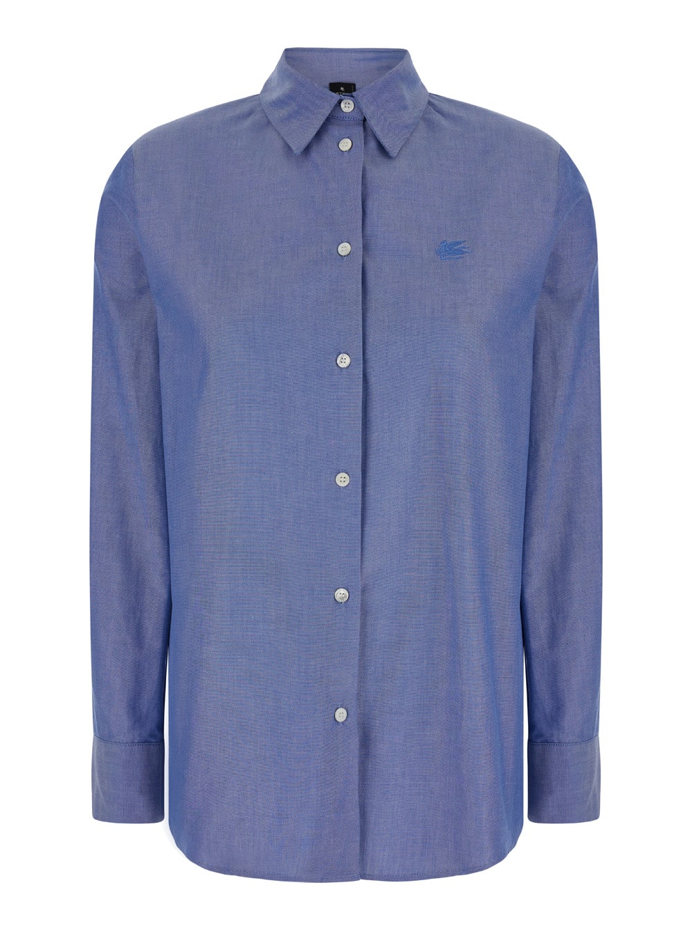 Shop Etro Oxford Shirt In Indaco (light Blue)