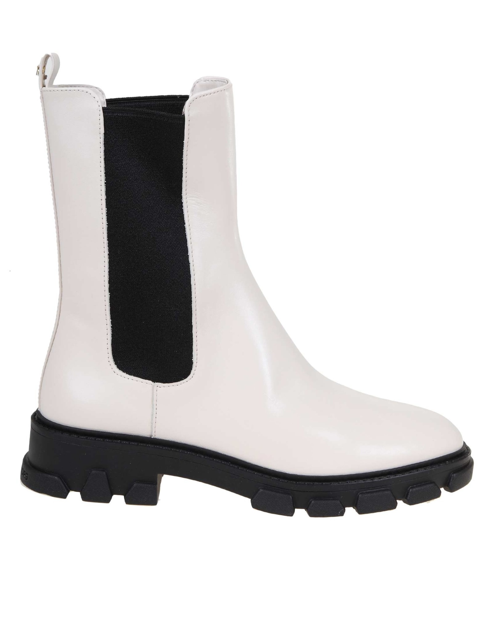 Michael Kors Chelsea Ankle Boot In White Leather