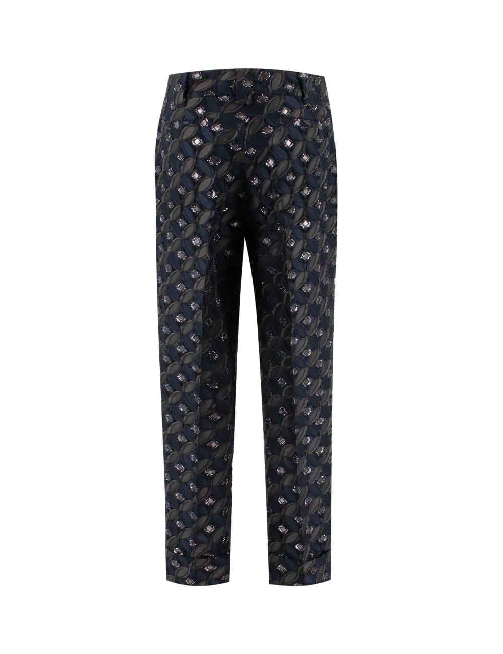 Fabiana Filippi Patterned-jacquard Cropped Trousers In Only One Color