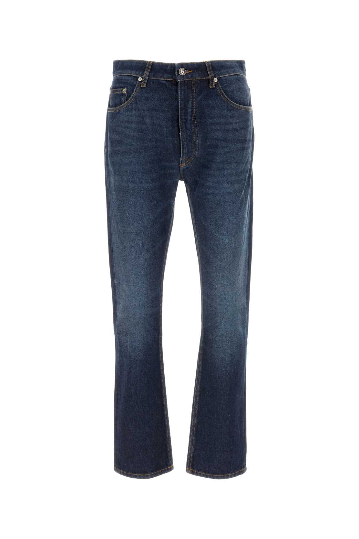 Shop Palm Angels Denim Jeans In 4503