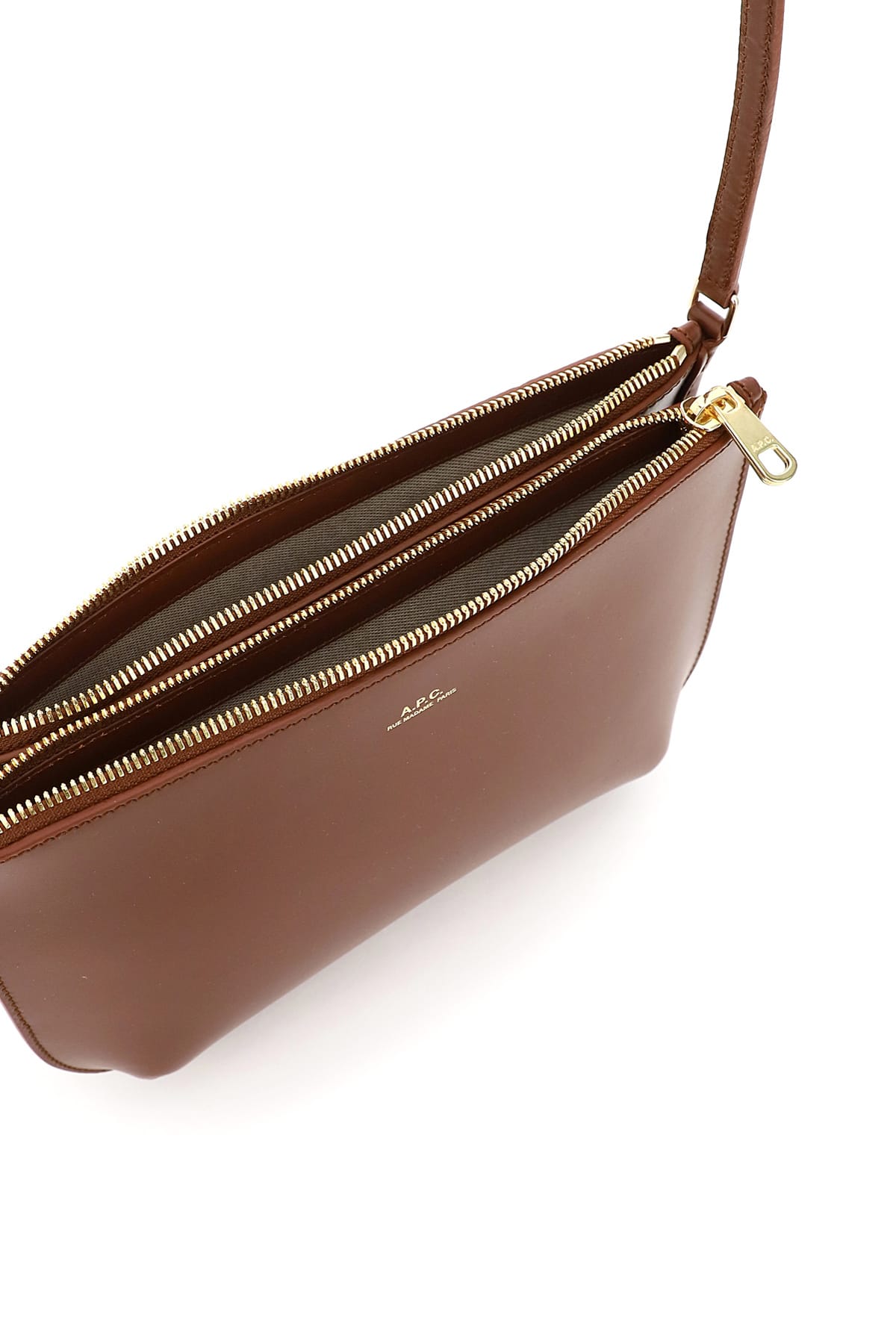 Apc Sarah Shoulder Bag In Noisette