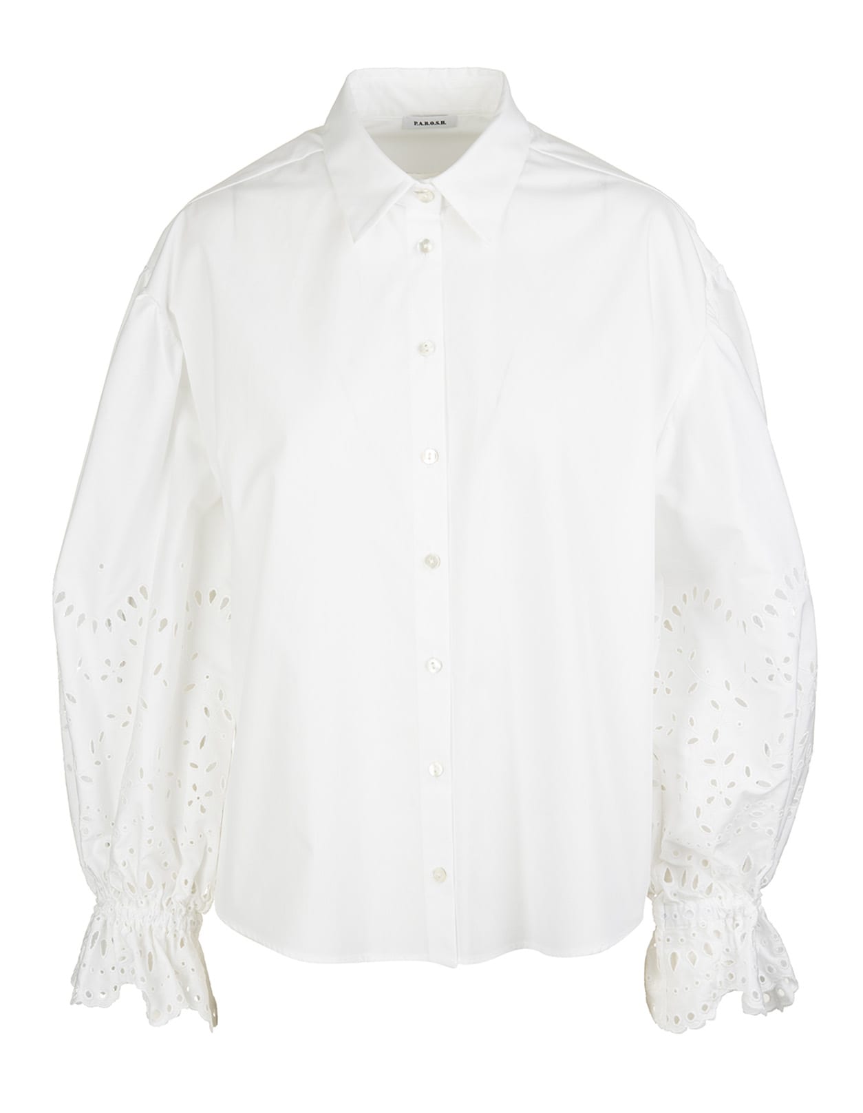 Parosh White Broderie-anglaise Shirt