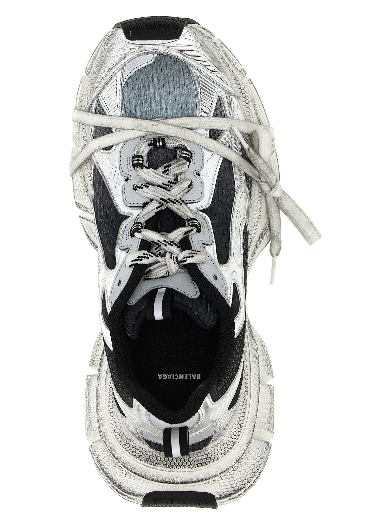Balenciaga Multicolor Mesh And Rubber 3xl Gradient Sneakers In Gray