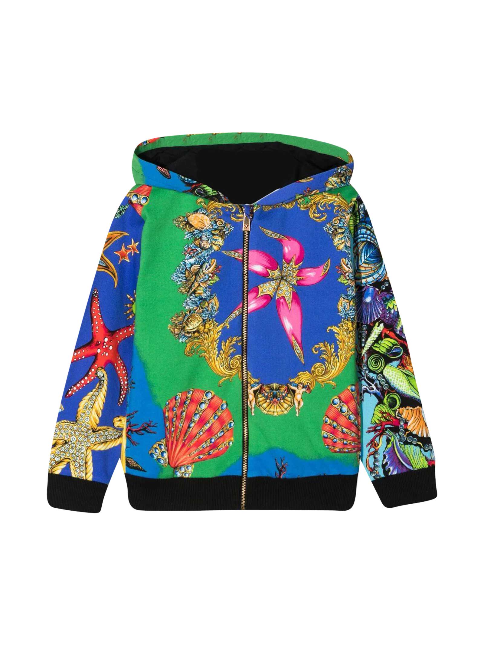Young Versace Kids' Young Multicolor Sweatshirt In Stampa