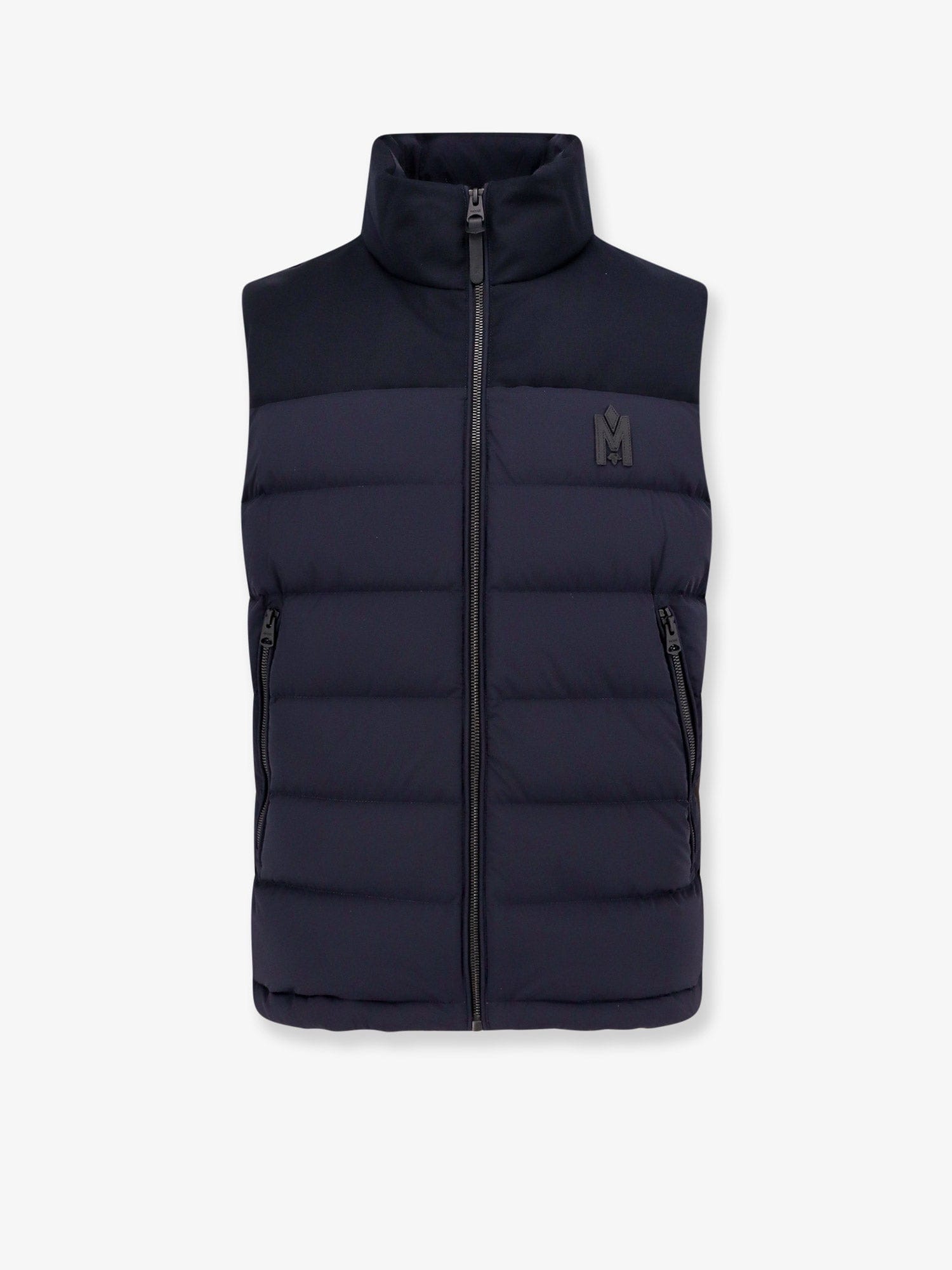 Mackage Sleevless Recycled Nylon Jacket With Quilted Effect In Blue