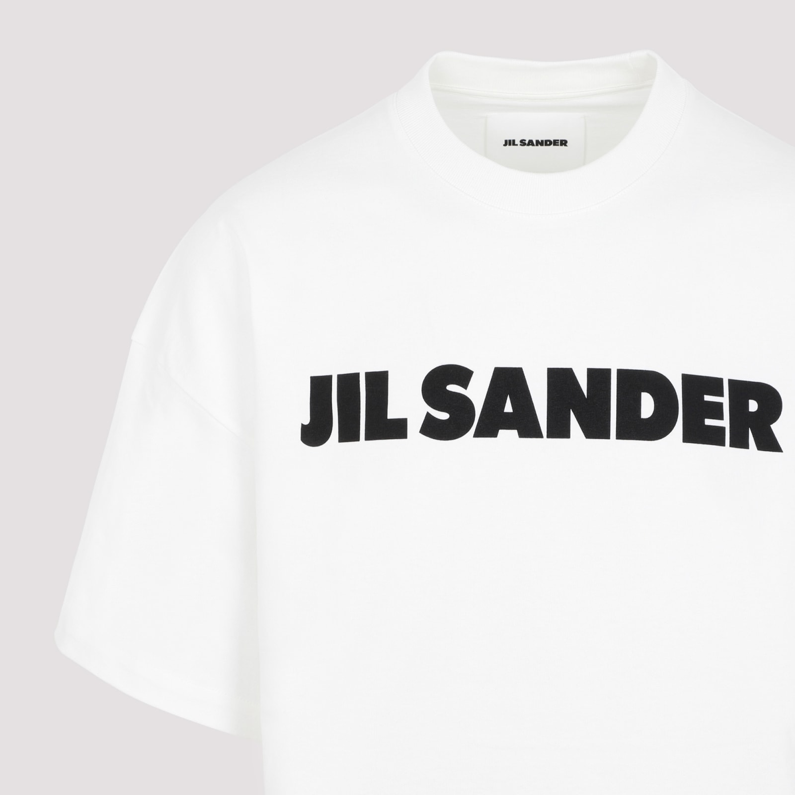 Shop Jil Sander Logo T-shirt In Porcelain