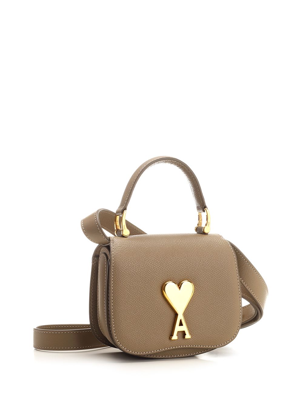 Shop Ami Alexandre Mattiussi Paris Paris Handbag In Beige