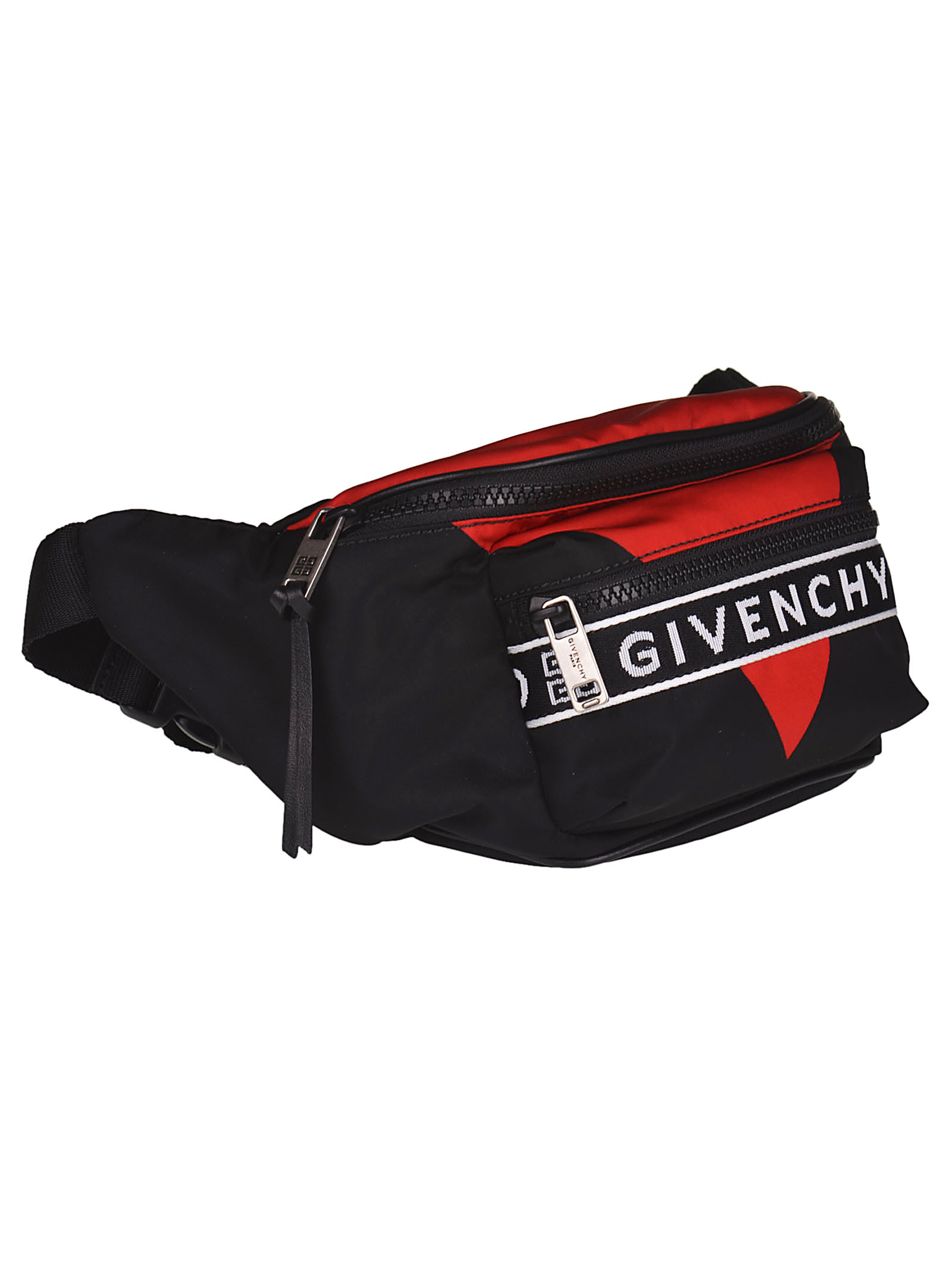 Givenchy Givenchy Embroidered Logo Belt Bag - Black/red - 10895632 | italist