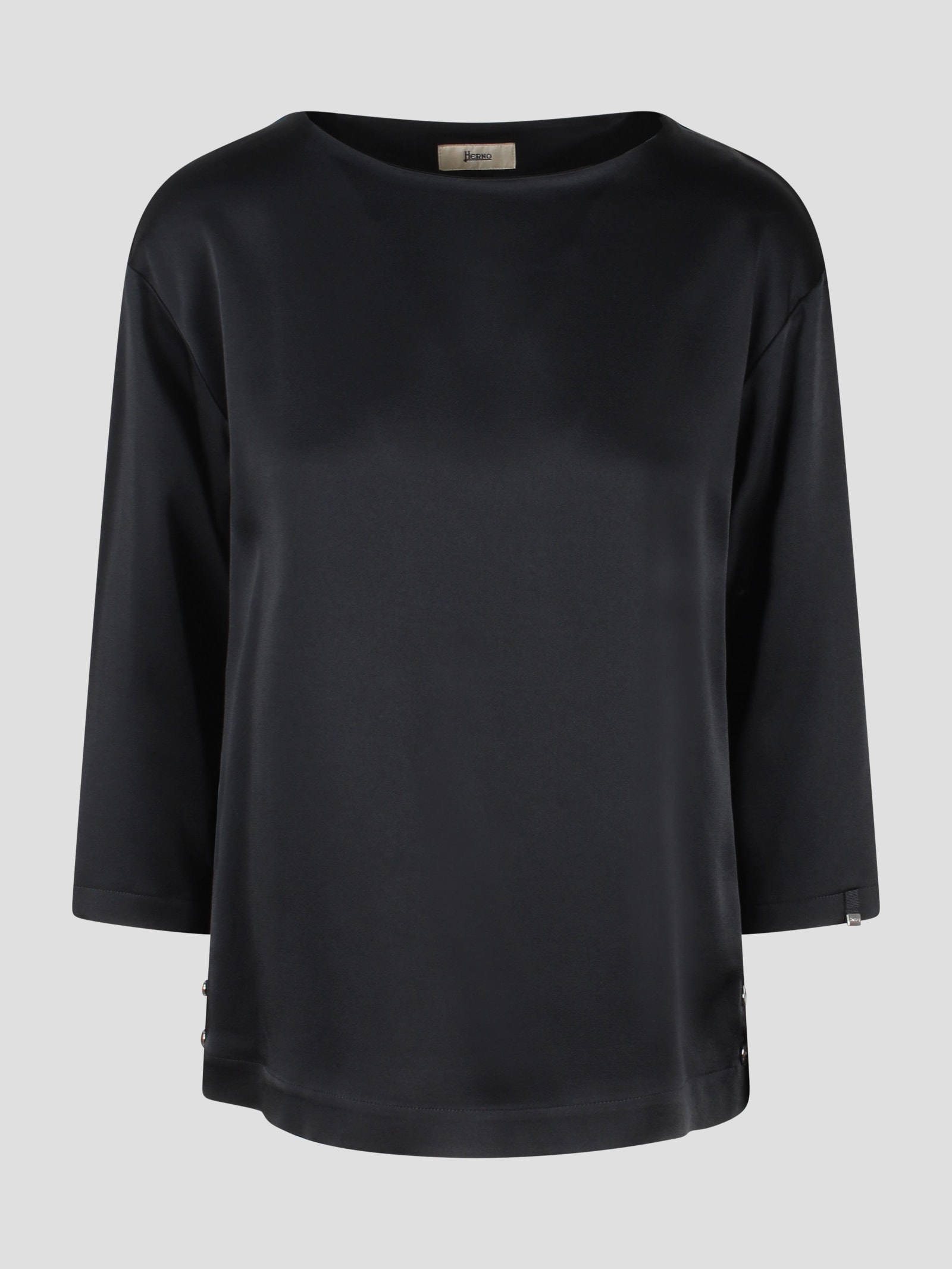 Shop Herno Light Blouse In Nero